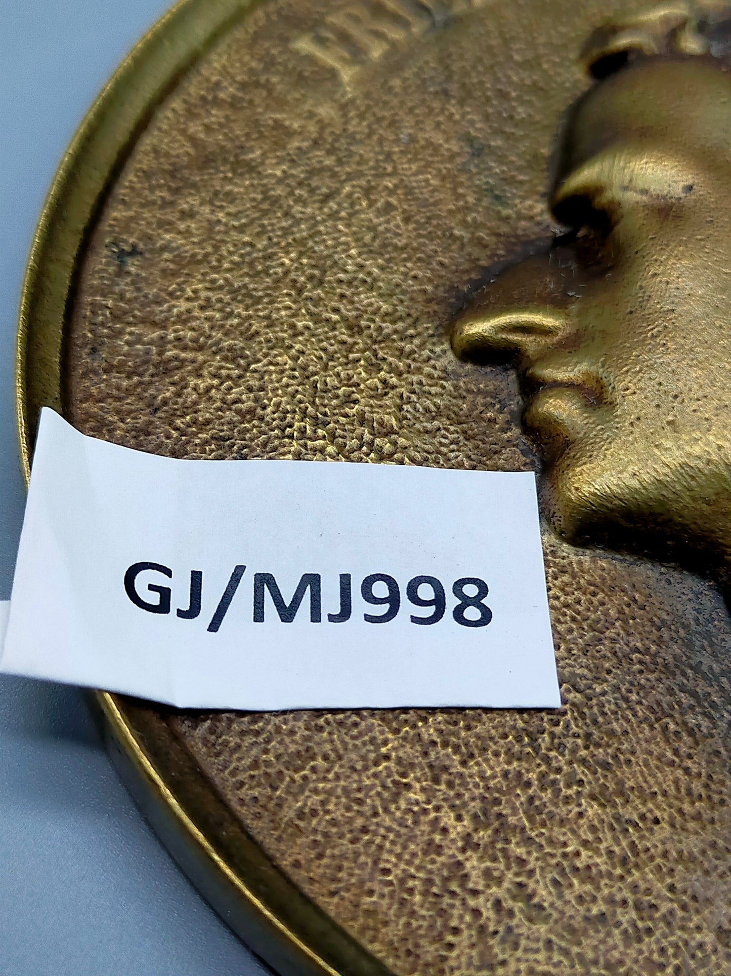 Antike Friedrich von Schiller Wandplakette aus Bronze