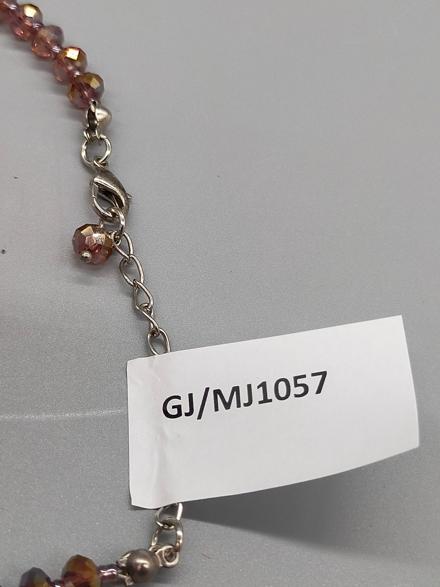 Edle Perlen Kette in Braun-Violett Funkelnde Facetten Damen Kette