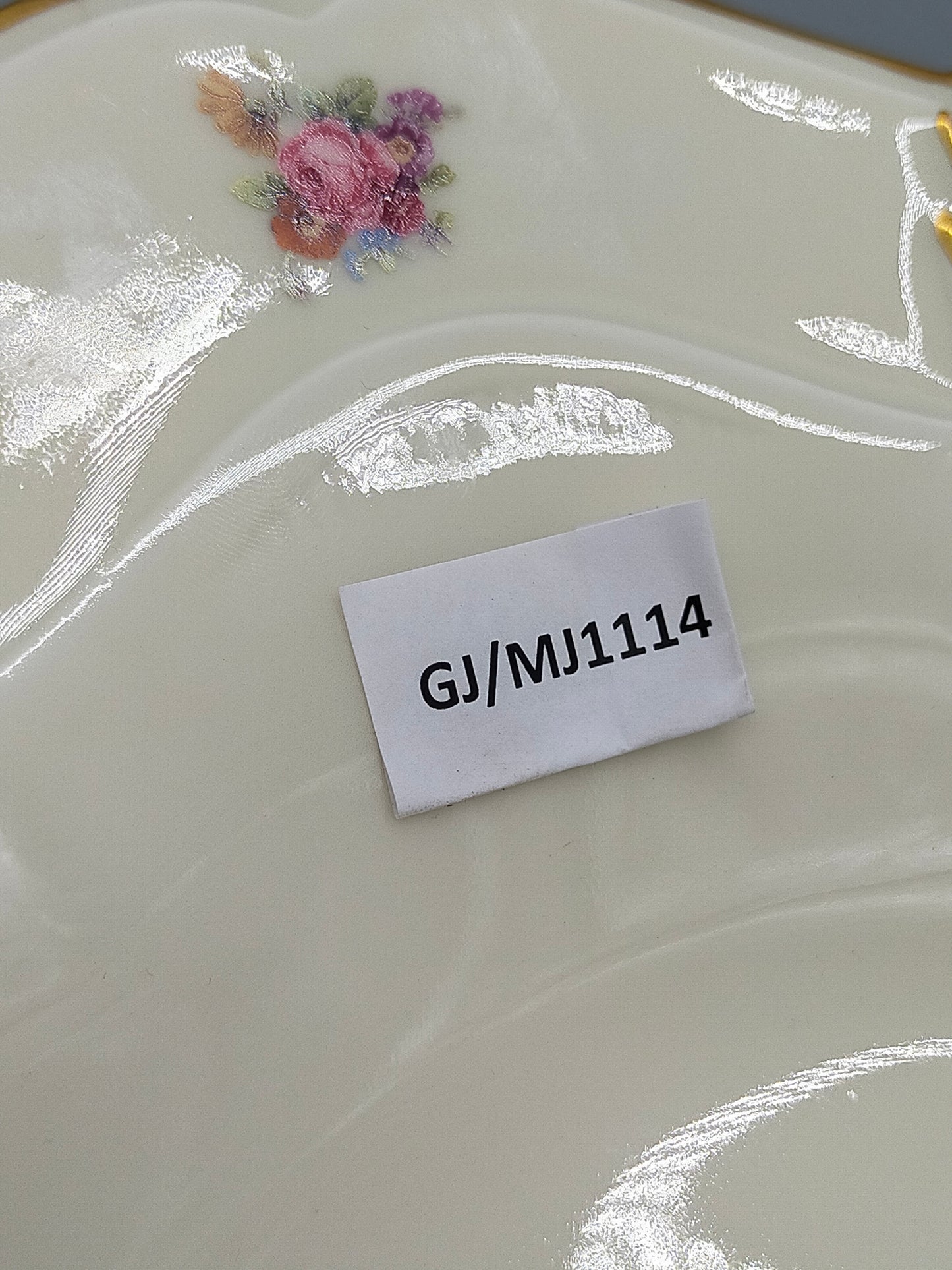 Edle Fürstenberg Porzellan Schale Klassisches Blumendekor mit Goldrand