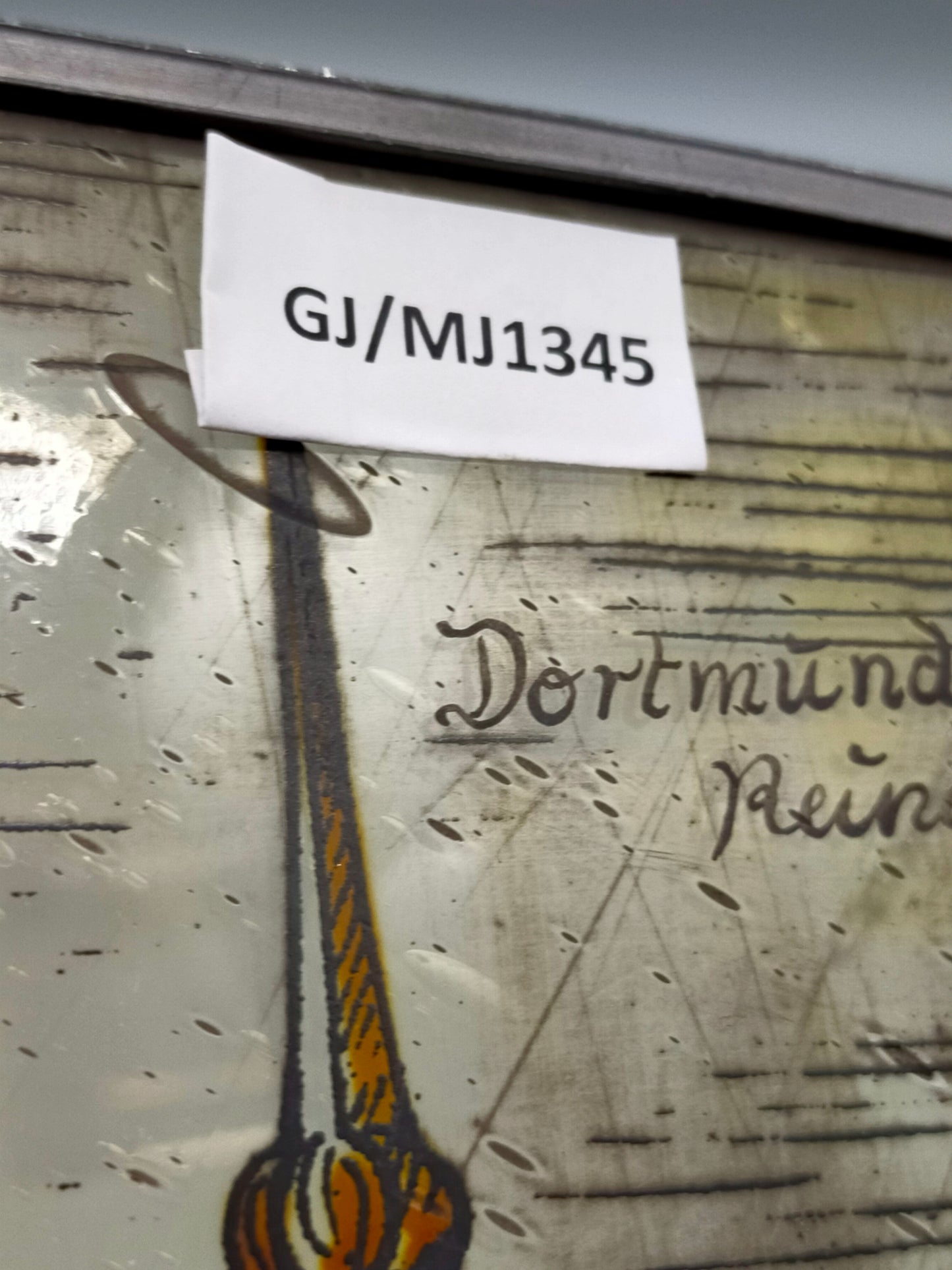 Deutsche Schule Blick auf die Reinoldikirche in Dortmund Glasbild