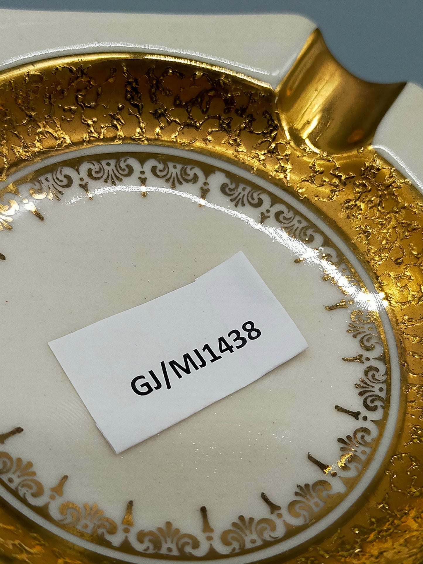 Edles Porzellan-Aschenbecher Set – Bavaria Golddekor (3 Stk.)