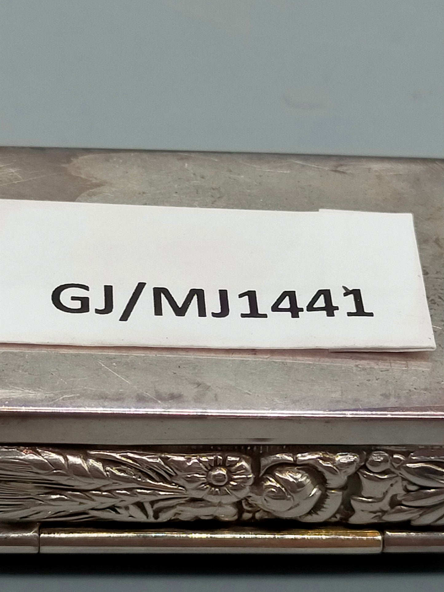 Edle 925 Silber Dose mit Vogelmotiv Antike Schatulle Vergoldet