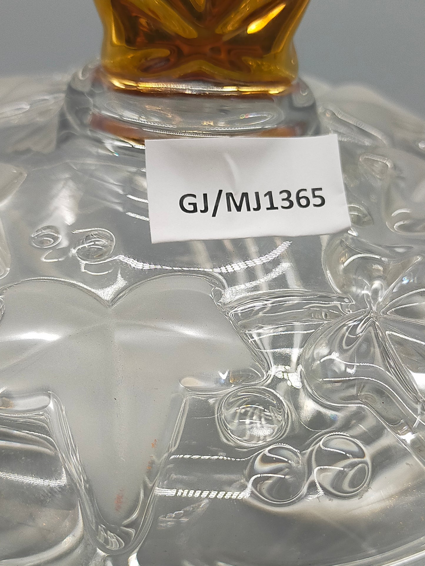 Elegante Kristall Bonbonniere mit Goldknauf – Edle Glasdose