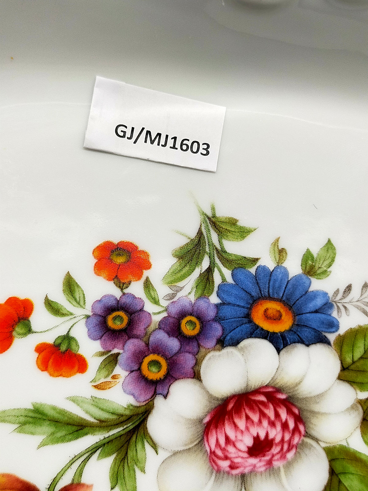 Gerold Porzellan Anrichteschale – Blumenbukett & Goldrand