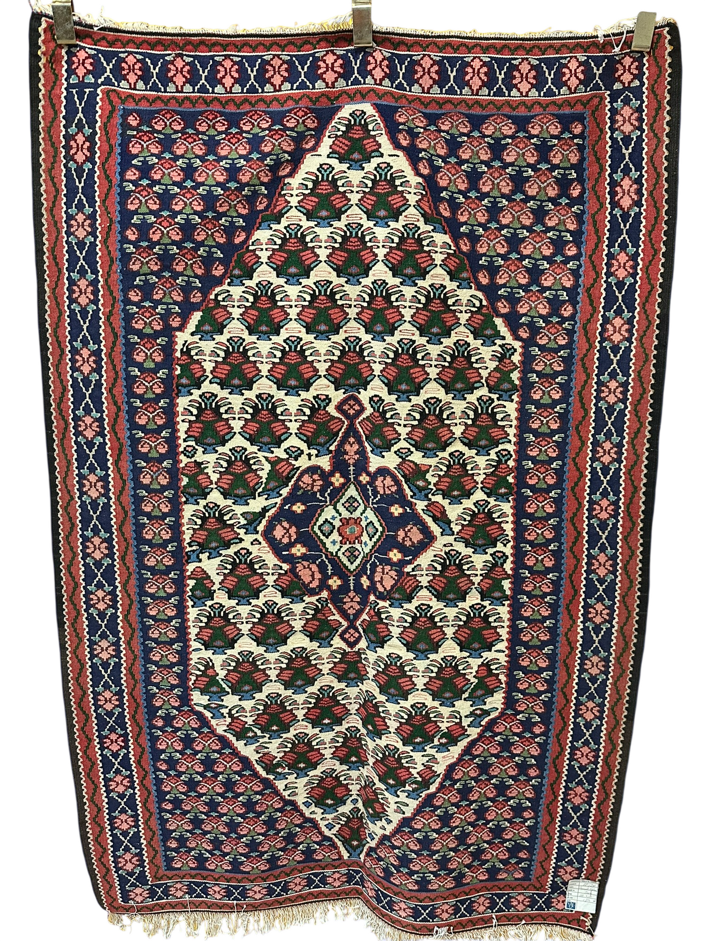 Orientteppich handgeknüpft 166 x 110 cm Bidjar Rosen Kelim
