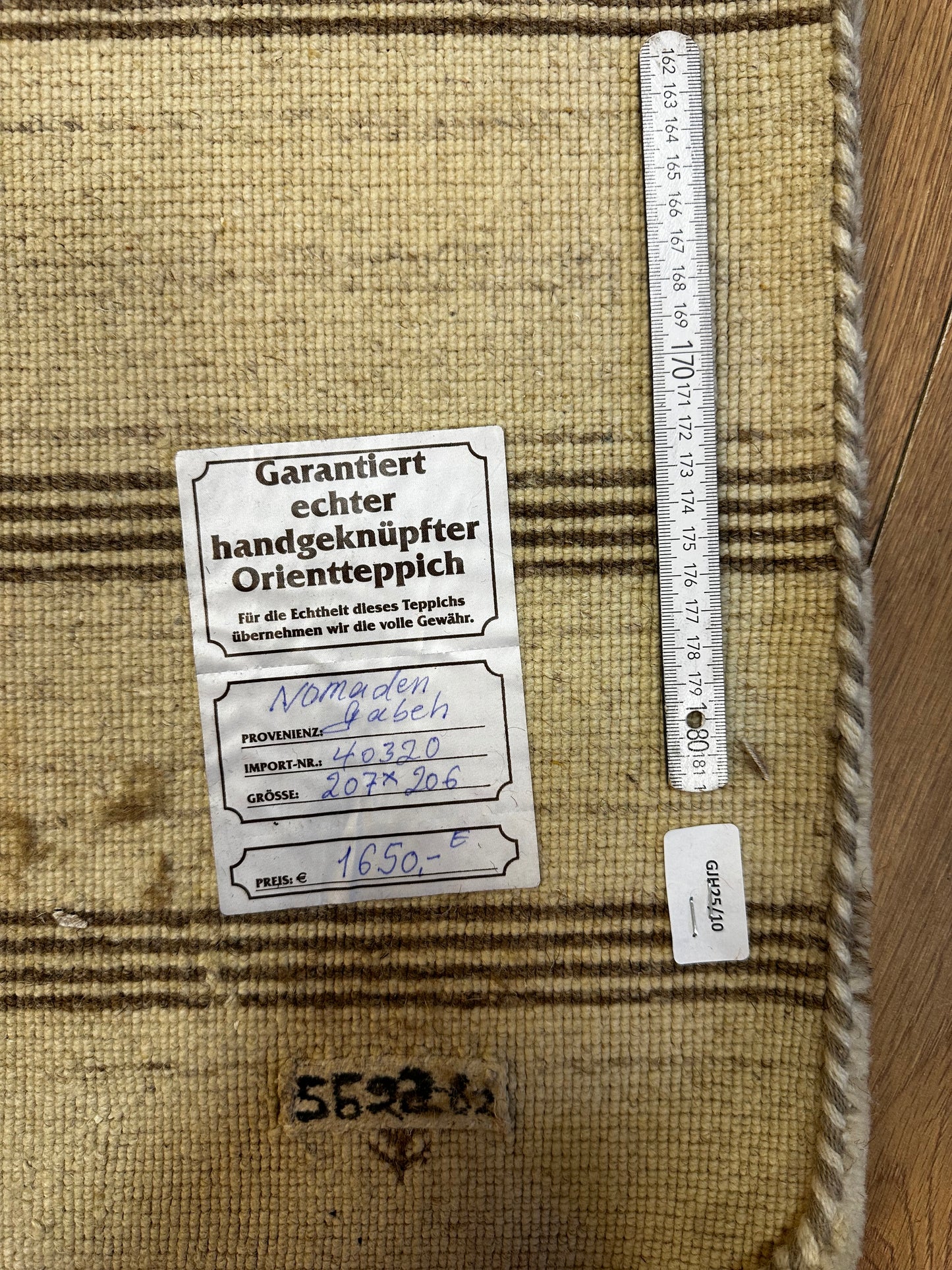 Gabbeh Nomaden Teppich Schurwolle naturbelassene Streifen