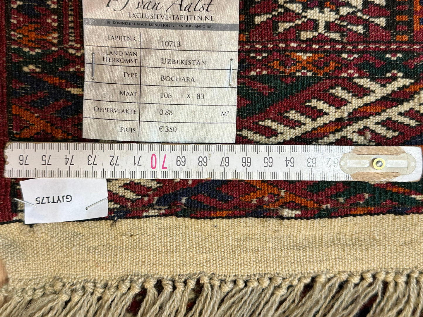 Orientteppich handgeknüpft ANTIK 106x83 cm Joumut Buchara