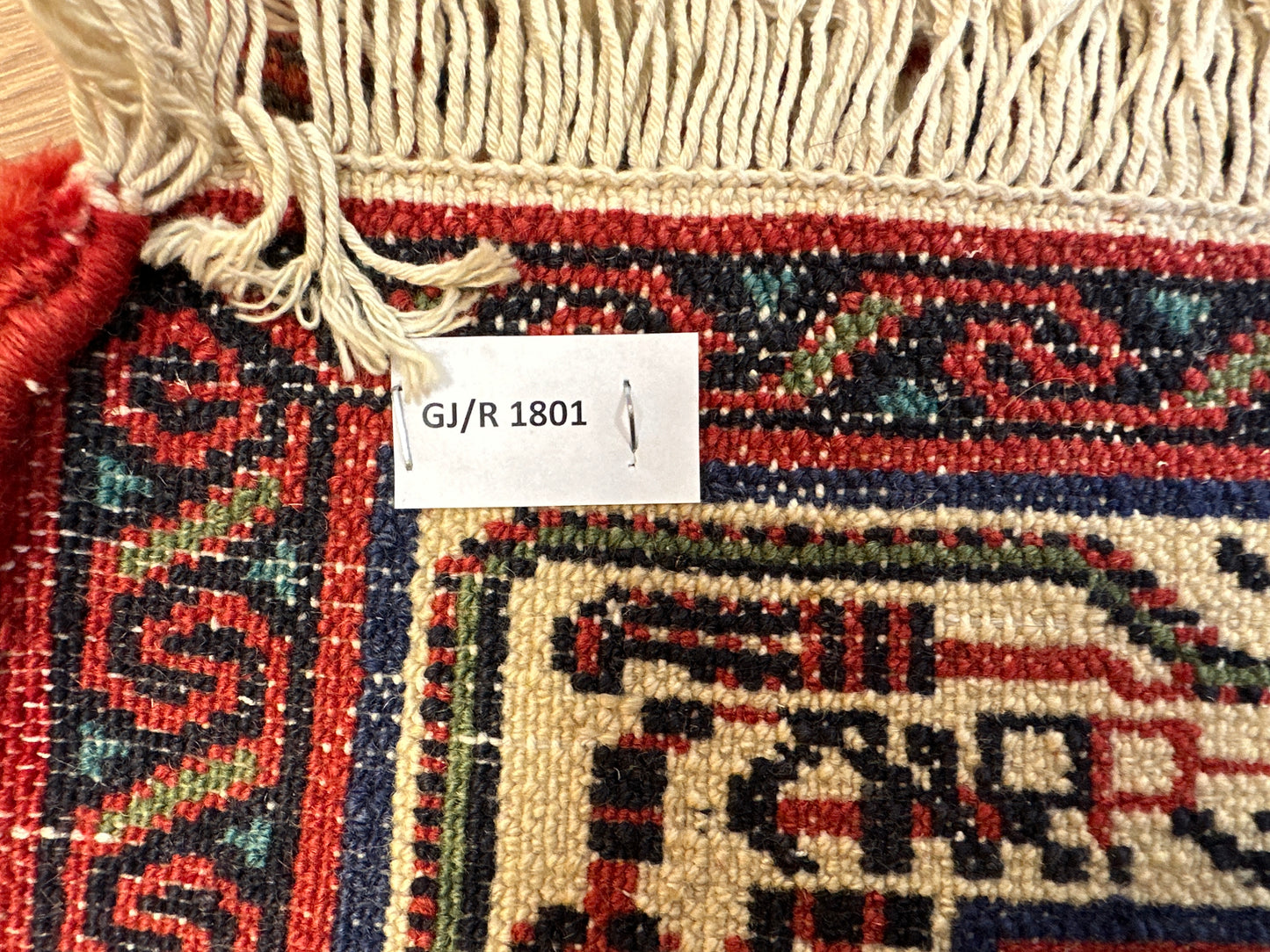 Handgeknüpfter Perser Orientteppich Hamadan Art Deco Naturfarben 88x71 cm