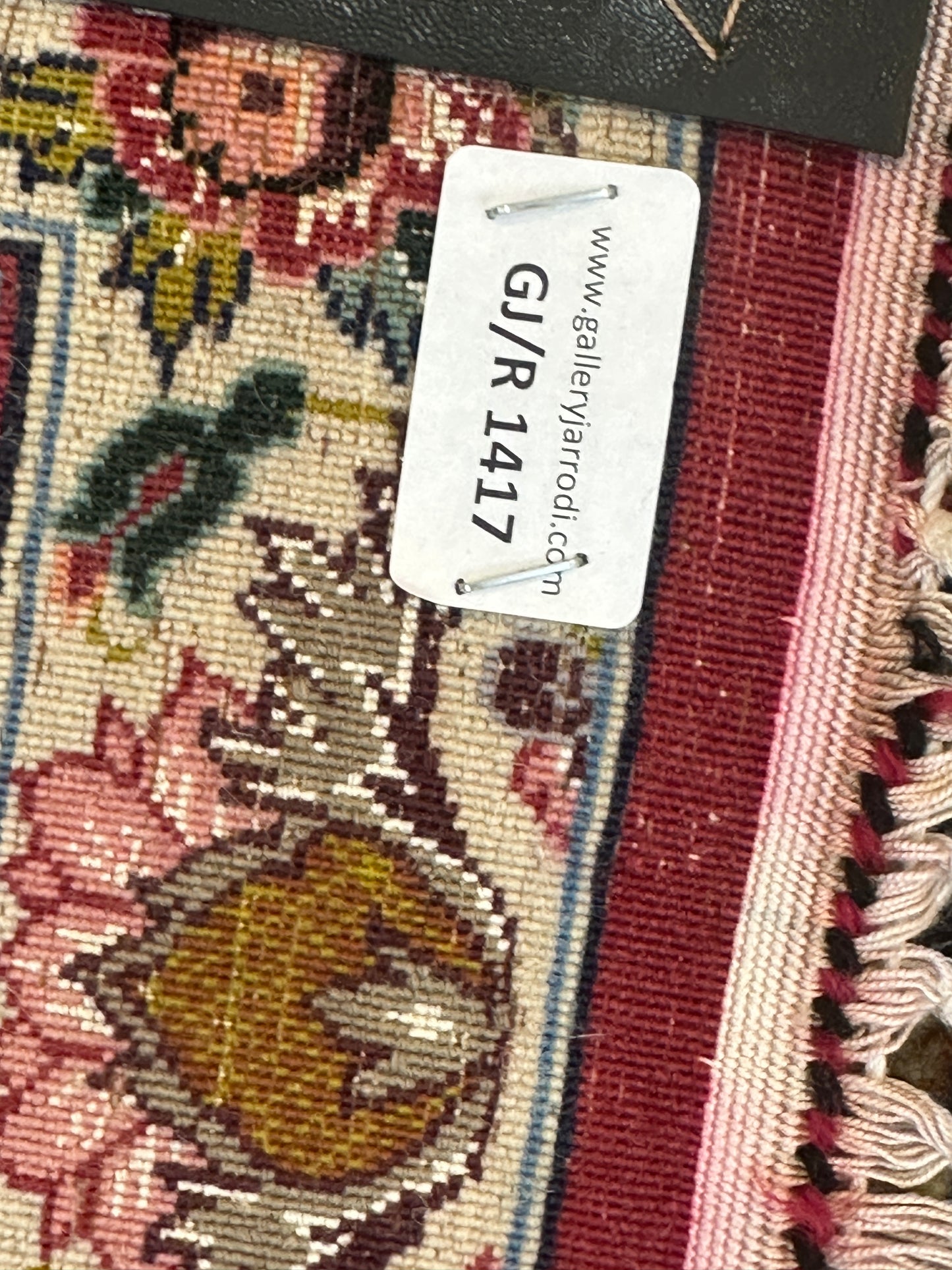 Handgeknüpfter Perser Orientteppich Feiner Isfahan Kork auf Seide 165x115 cm