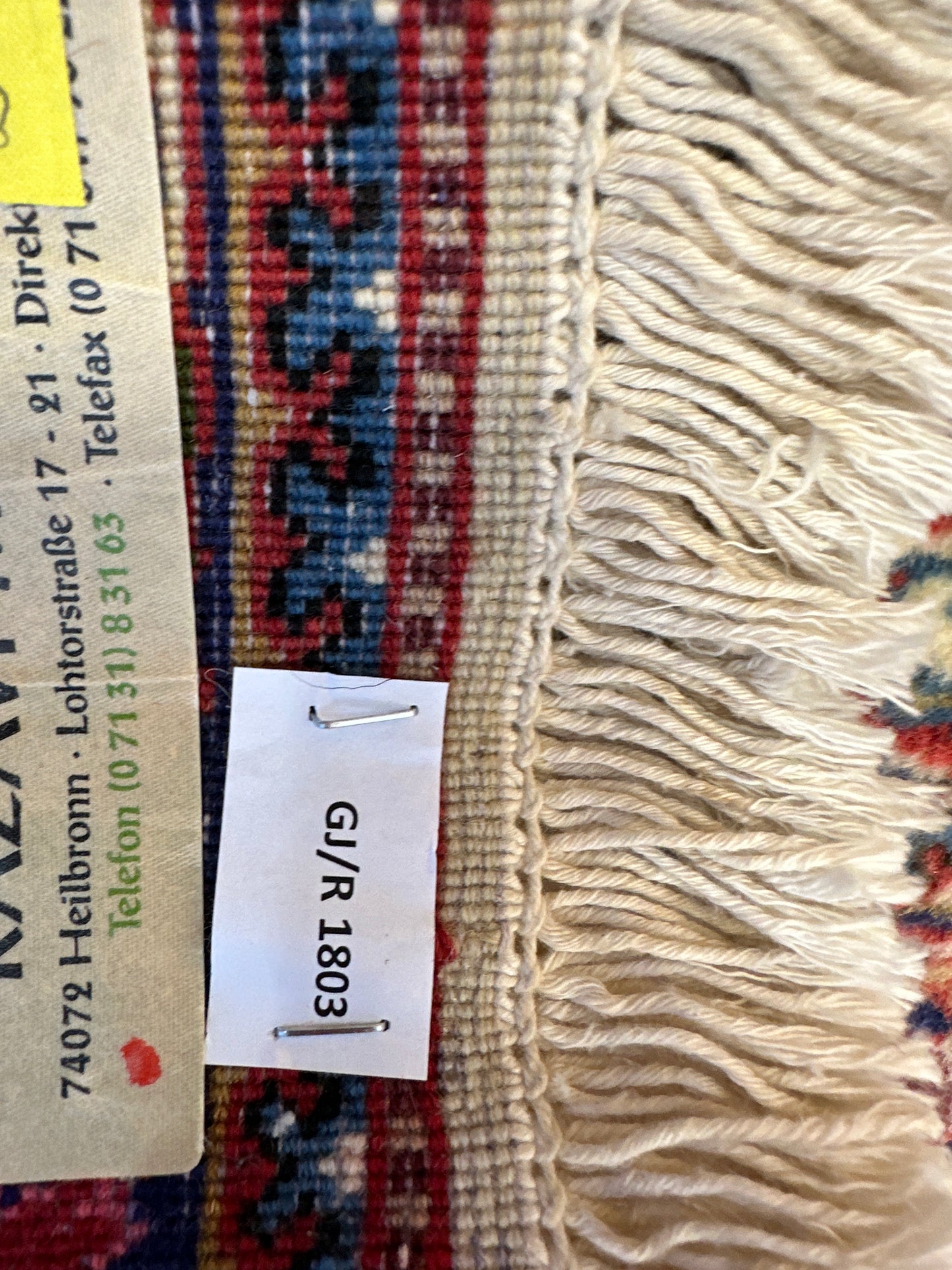 Handgeknüpfter Perser Orientteppich Sarough Art Deco Naturfarben 100x65 cm