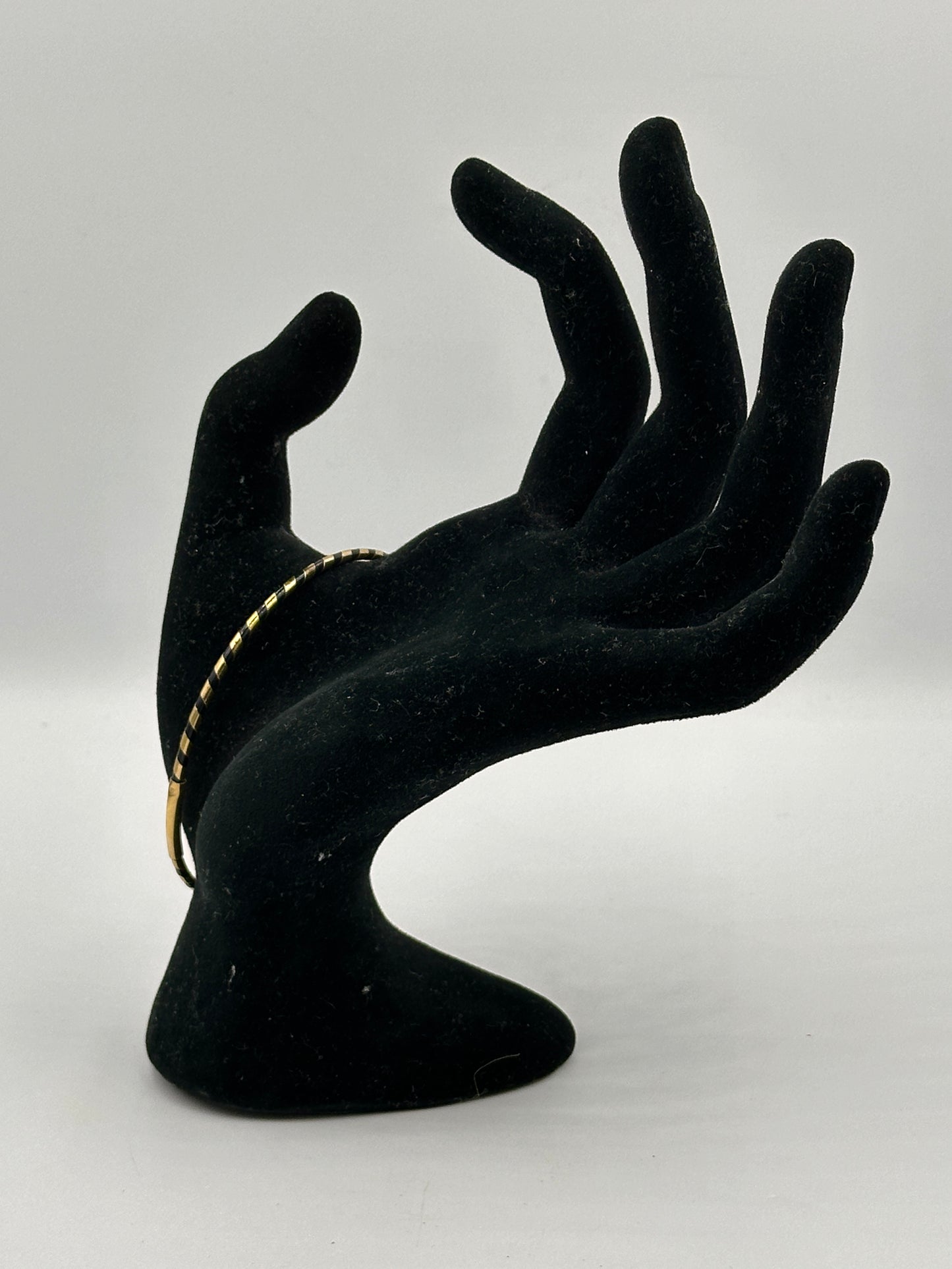 Vintage Armreif in Schwarz Gold