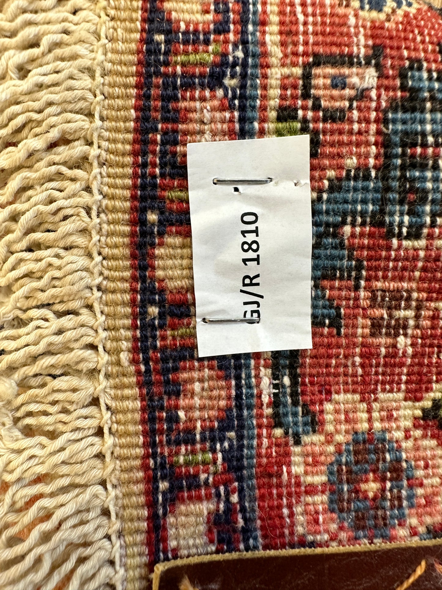 Handgeknüpfter Perser Orientteppich Sarough Art Deco - Naturfarben 104x73 cm