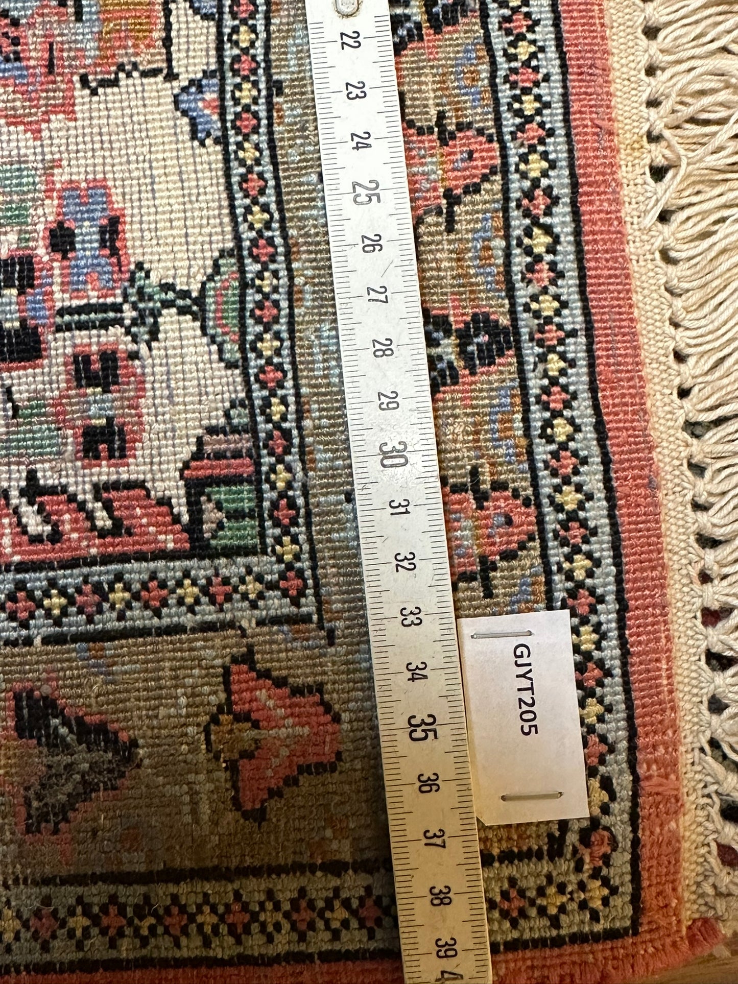 Orientteppich handgeknüpft 123x48 cm Ghom Seide