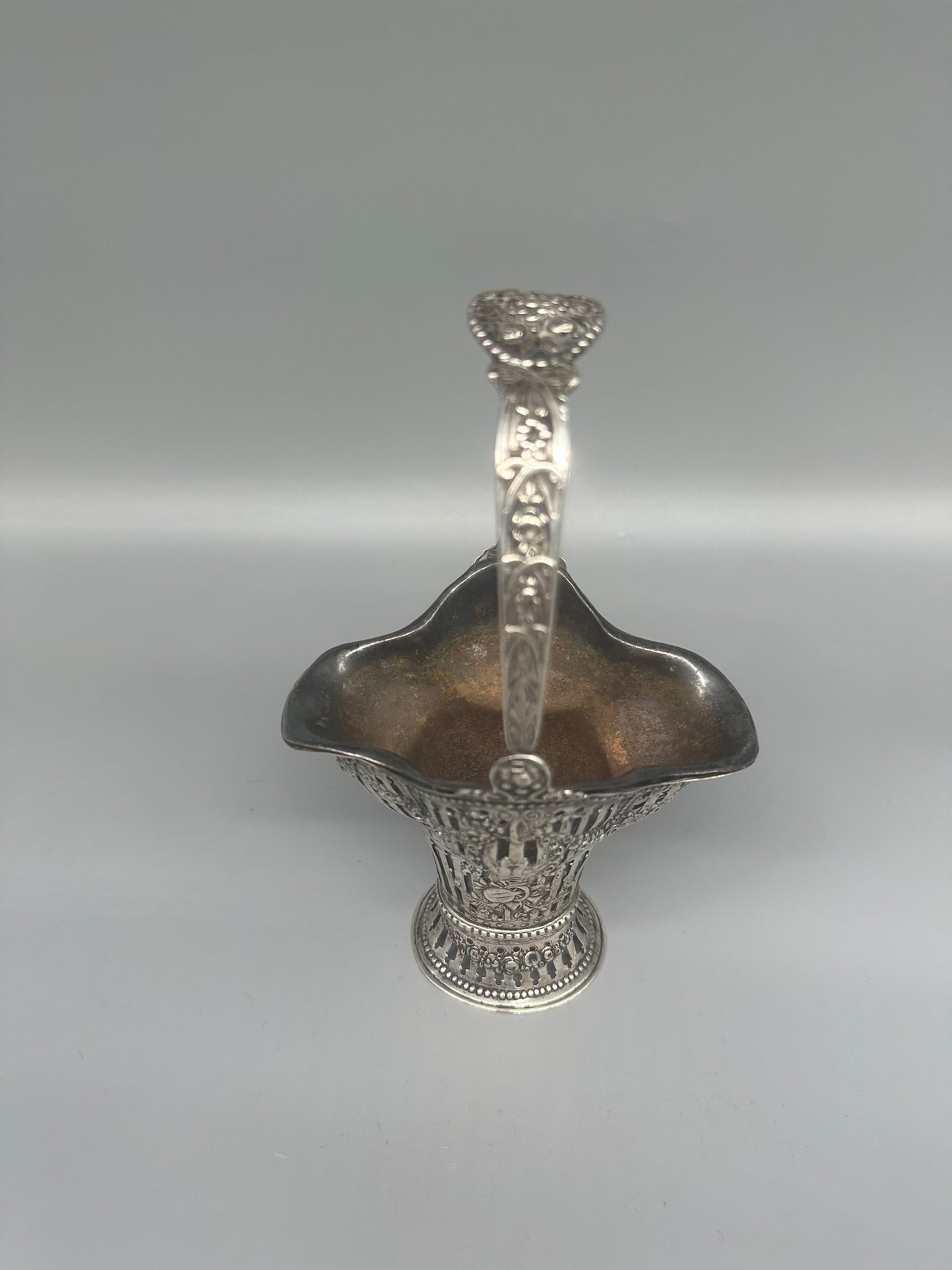 Exquisites Jugendstil Silber 800 Korb aus Hanau, Deutschland