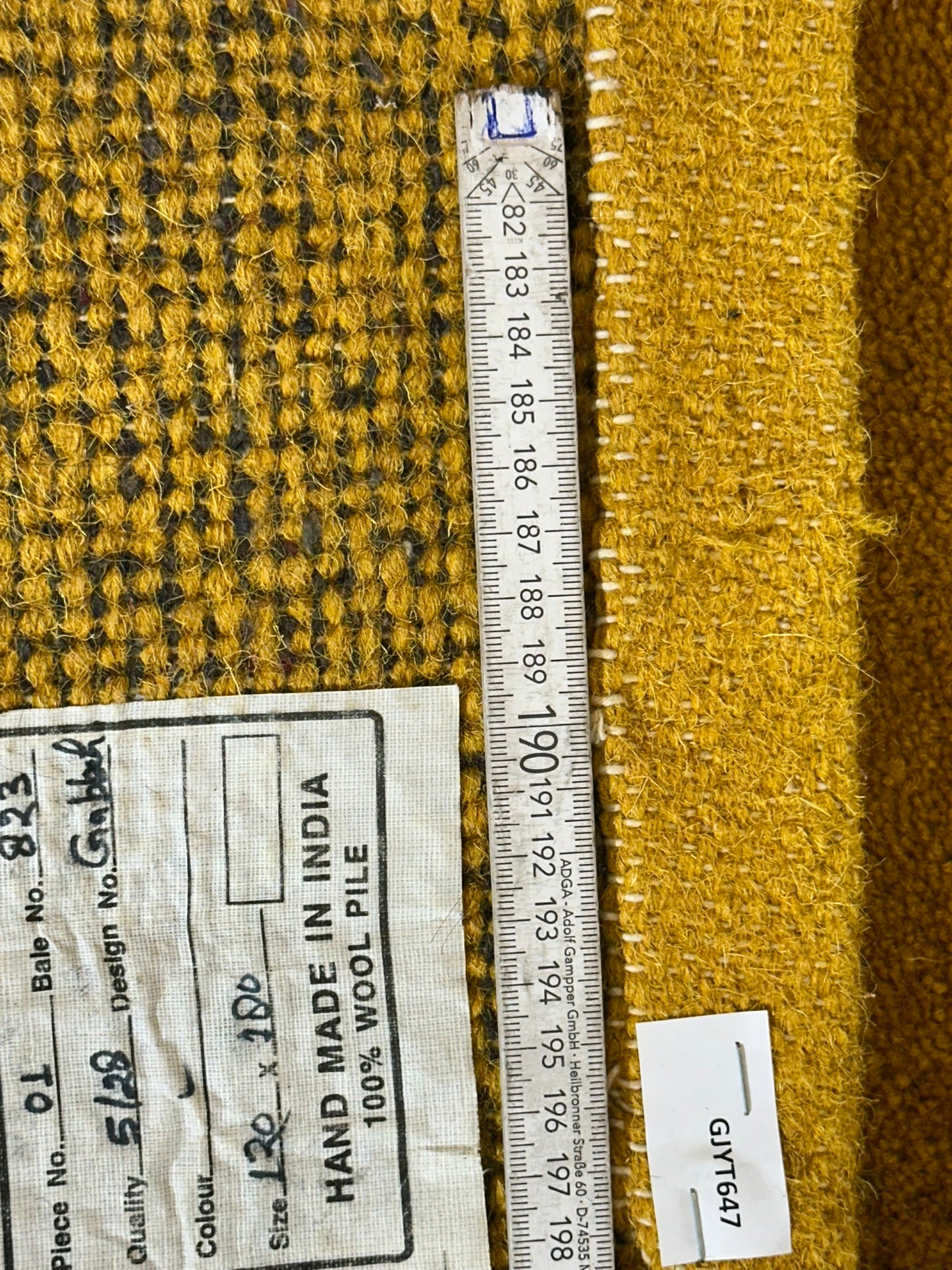 Indo Gabbeh Orientteppich handgeknüpft Gelb Modern 187x120 cm