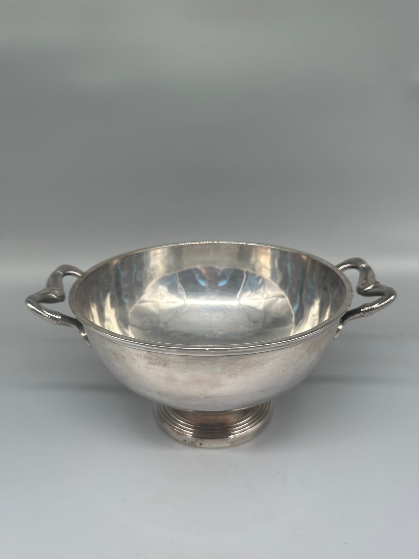 Elegante Christofle Art Deco Schale mit Silberpunzierung