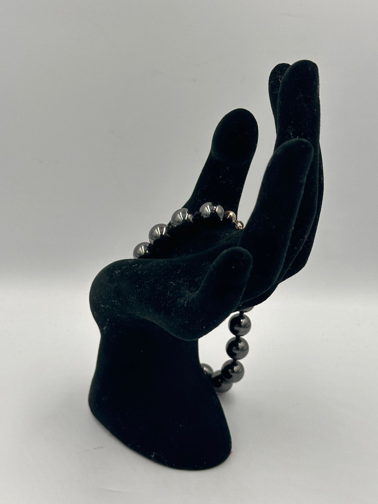 Vintage Hamätit Perlenarmband mit Silberfarbenem Verschluss