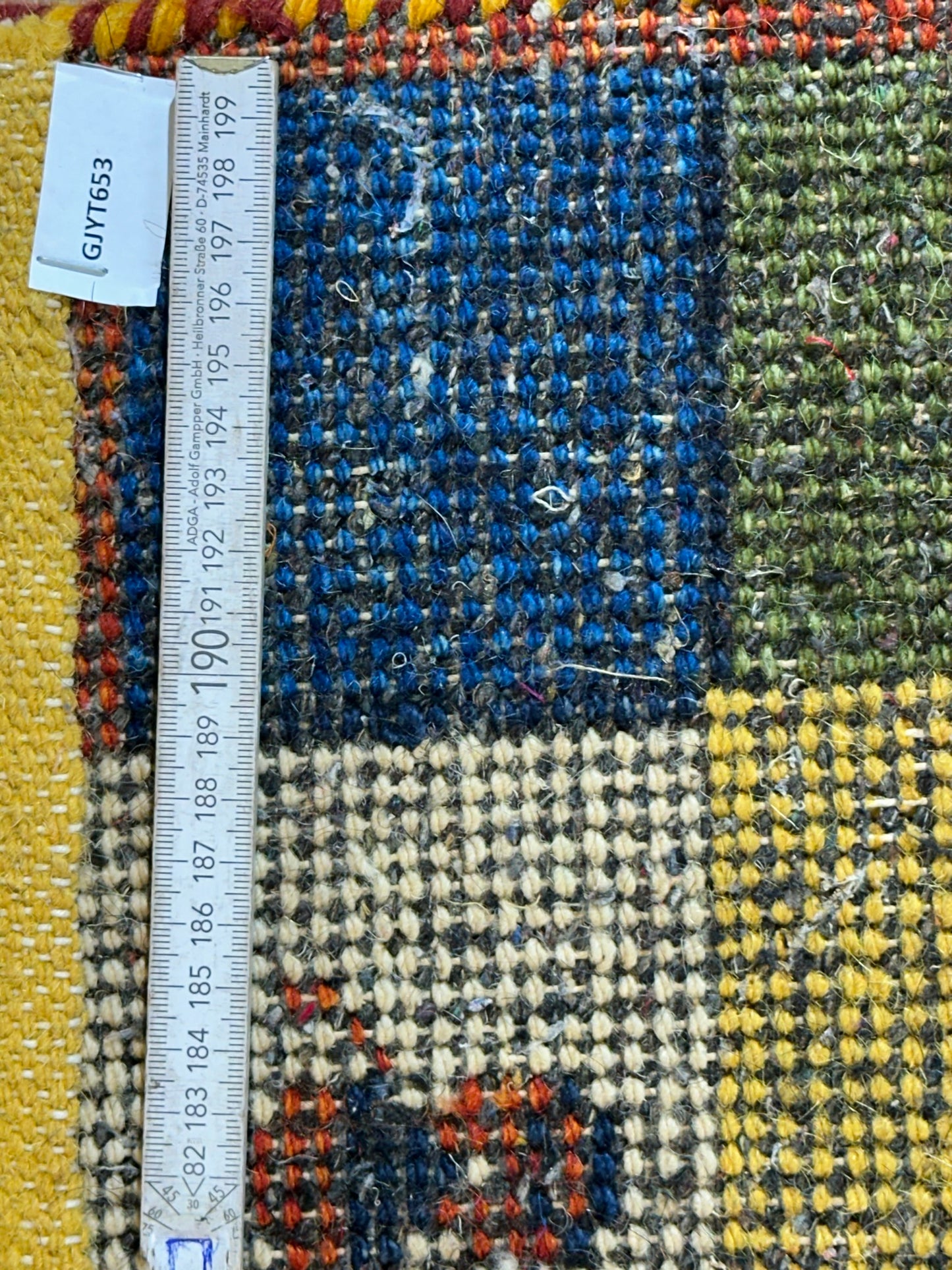 Indo Gabbeh Orientteppich handgeknüpft Gelb Modern 140x70 cm