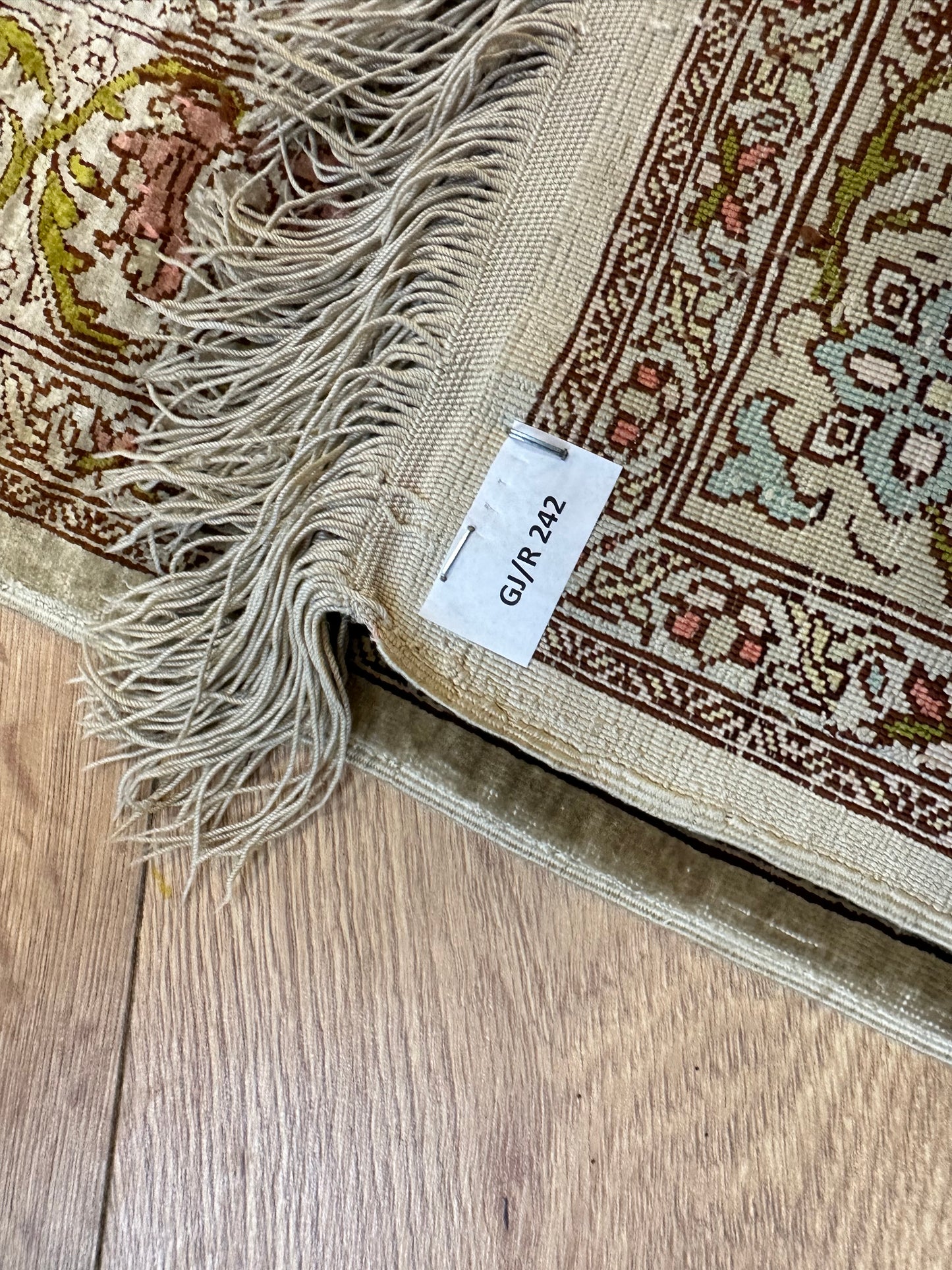 Sammler-Teppich - Handgeknüpfter Seidenteppich Hereke 66X11cm