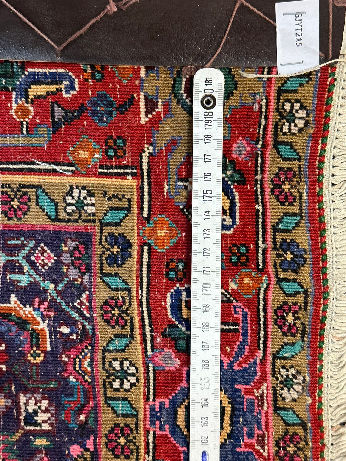 Orientteppich handgeknüpft Bidjar Korkwolle 187x115 cm