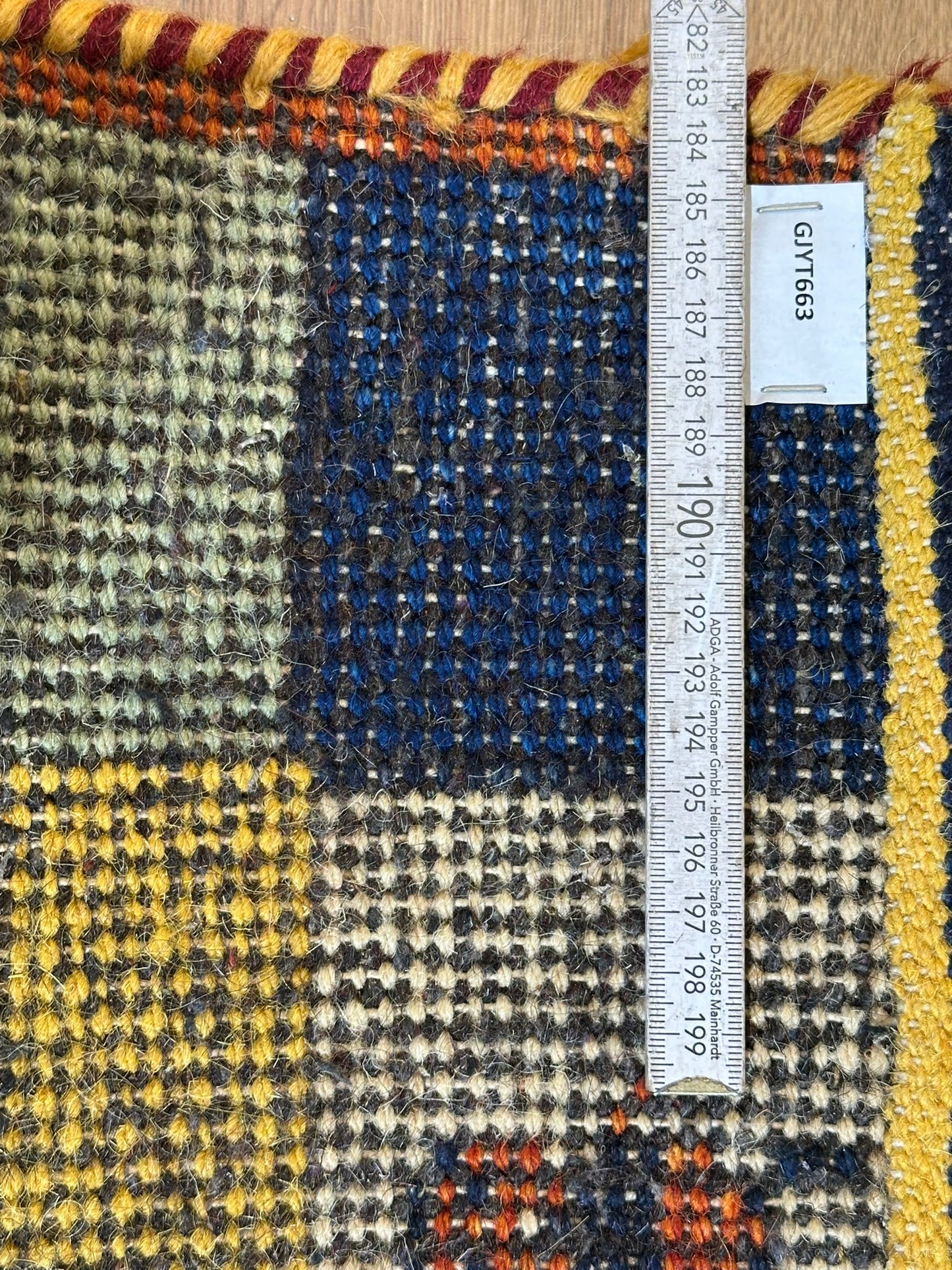 Orientteppich handgeknüpft Gabbeh Indian 140x70 cm