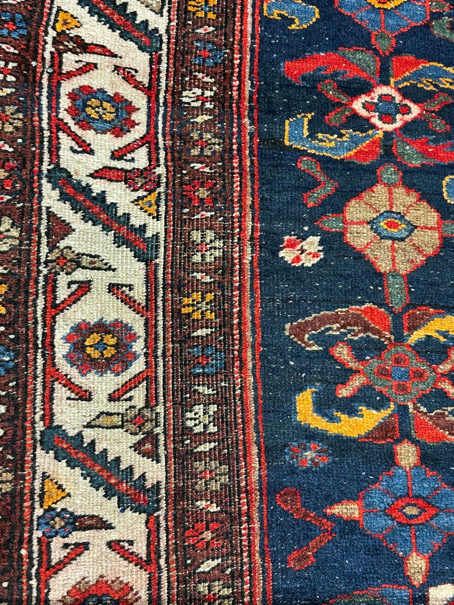 Orientteppich handgeknüpft 690x150 cm antik naturfarben Bidjar selten