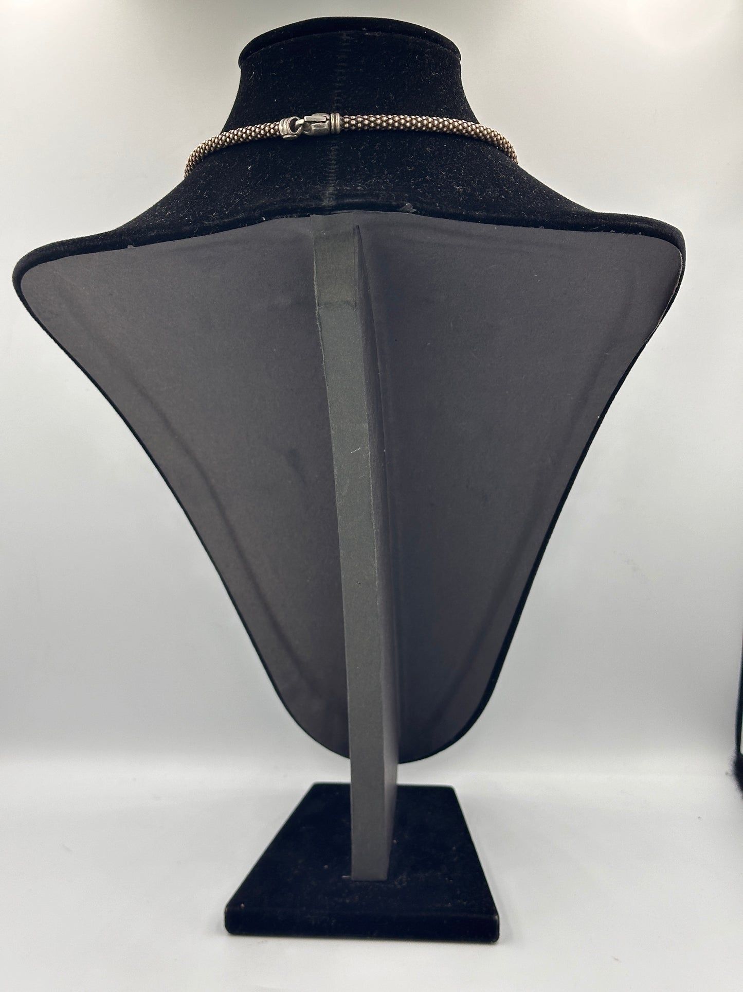 Vintage 925 Silber Halskette mit Anhänger und Strasssteinen