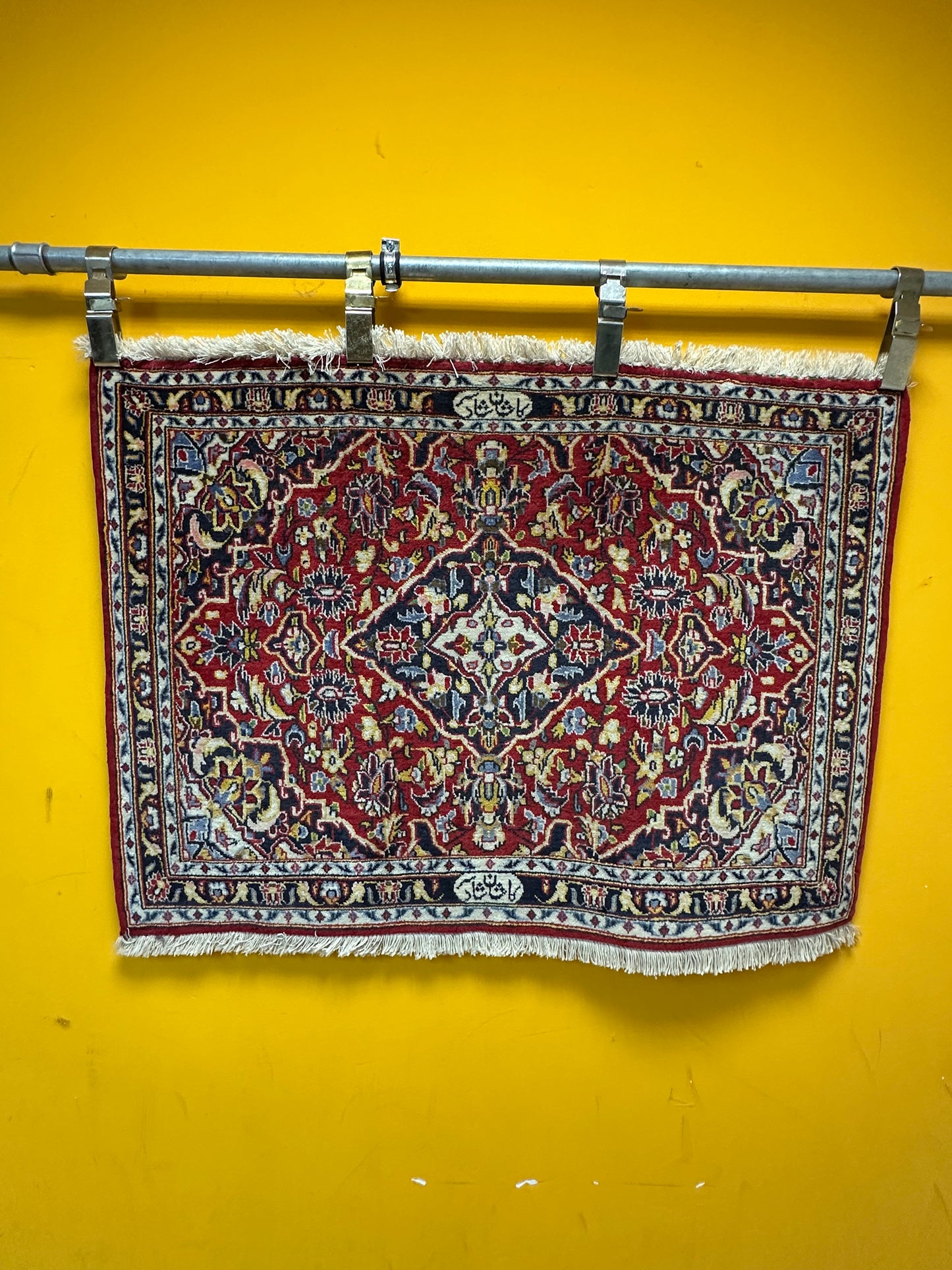 Perser Teppich Keshan Handgeknüpft aus hochwertiger Korkwolle 100x70cm