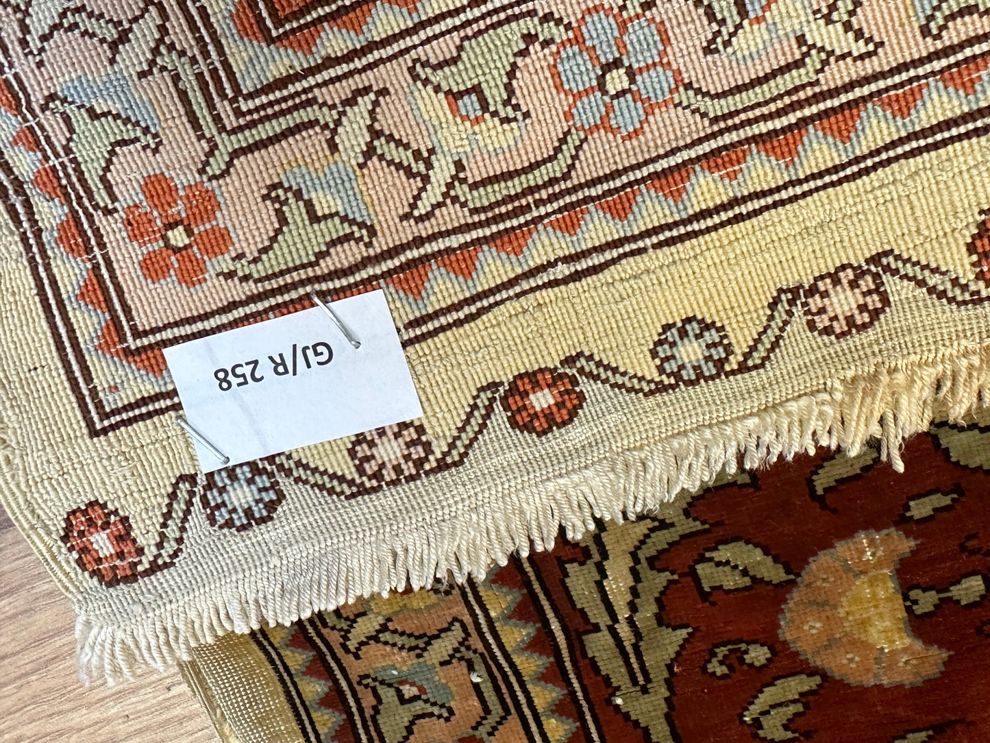 Antiker Sammler-Teppich - Handgeknüpfter Seidenteppich Hereke Signiert 105x140cm