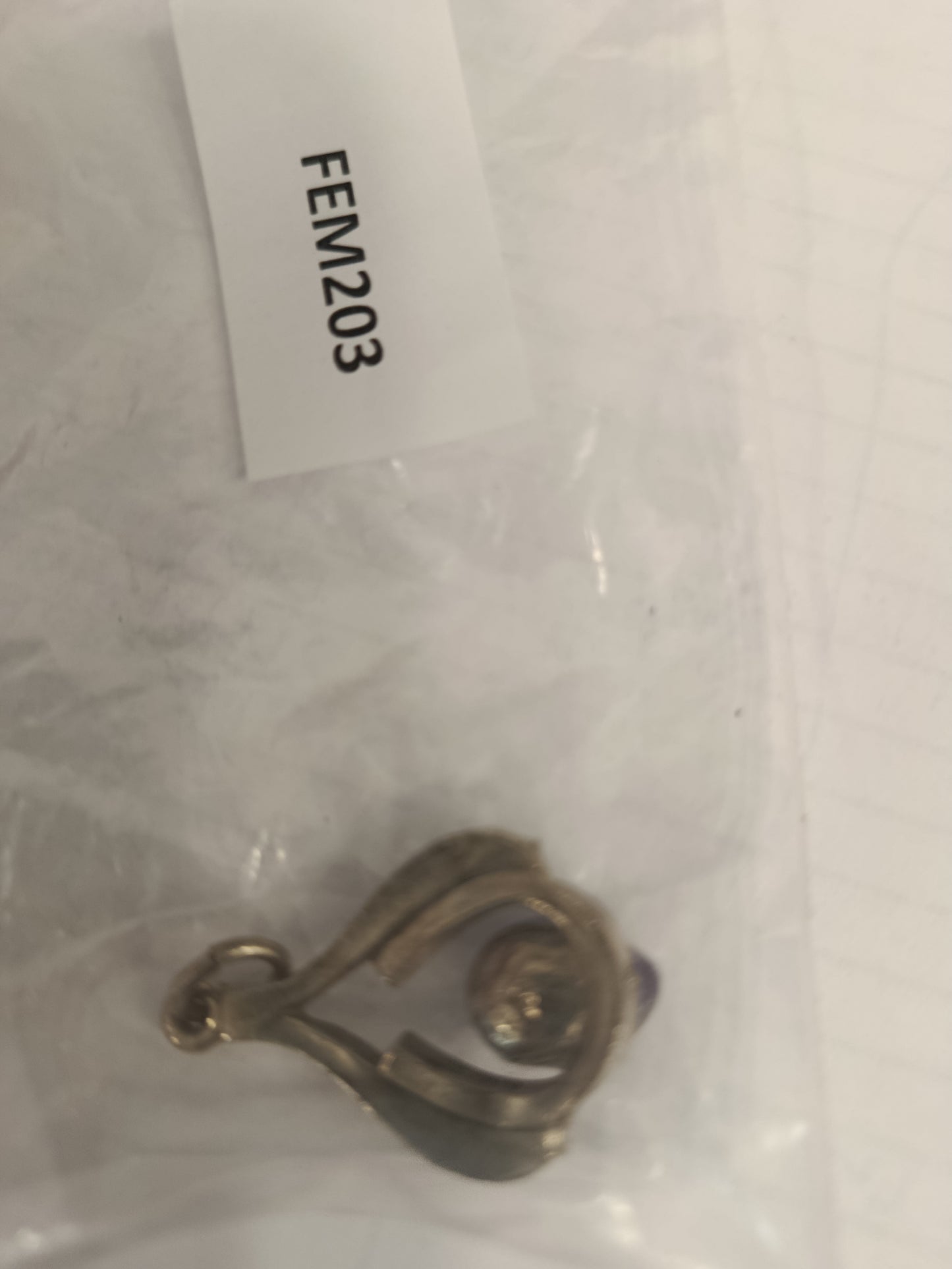 Vintage-Anhänger mit Amethyst-Tropfen