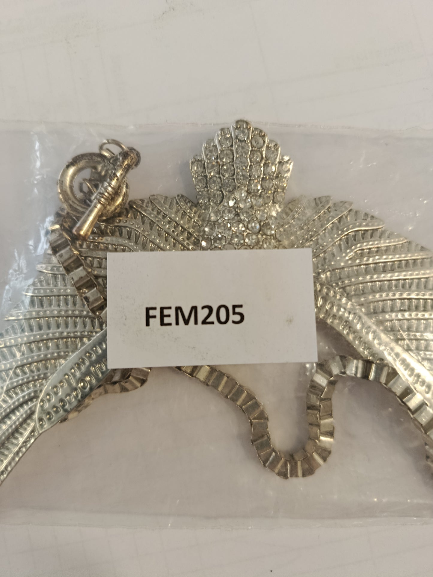 Statement-Collier mit Strass-Vogelmotiv