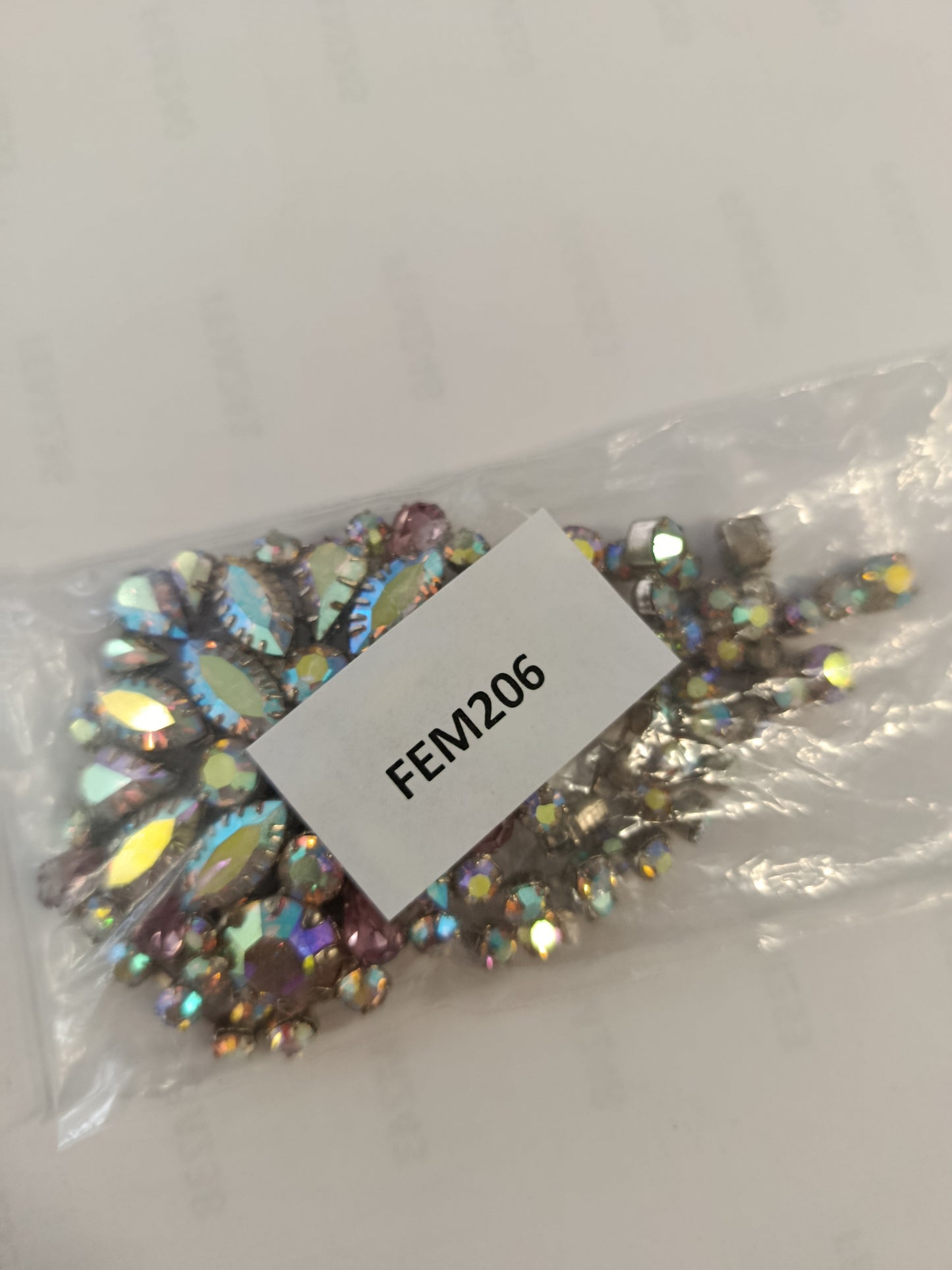 Vintage Strass-Brosche mit Fransen