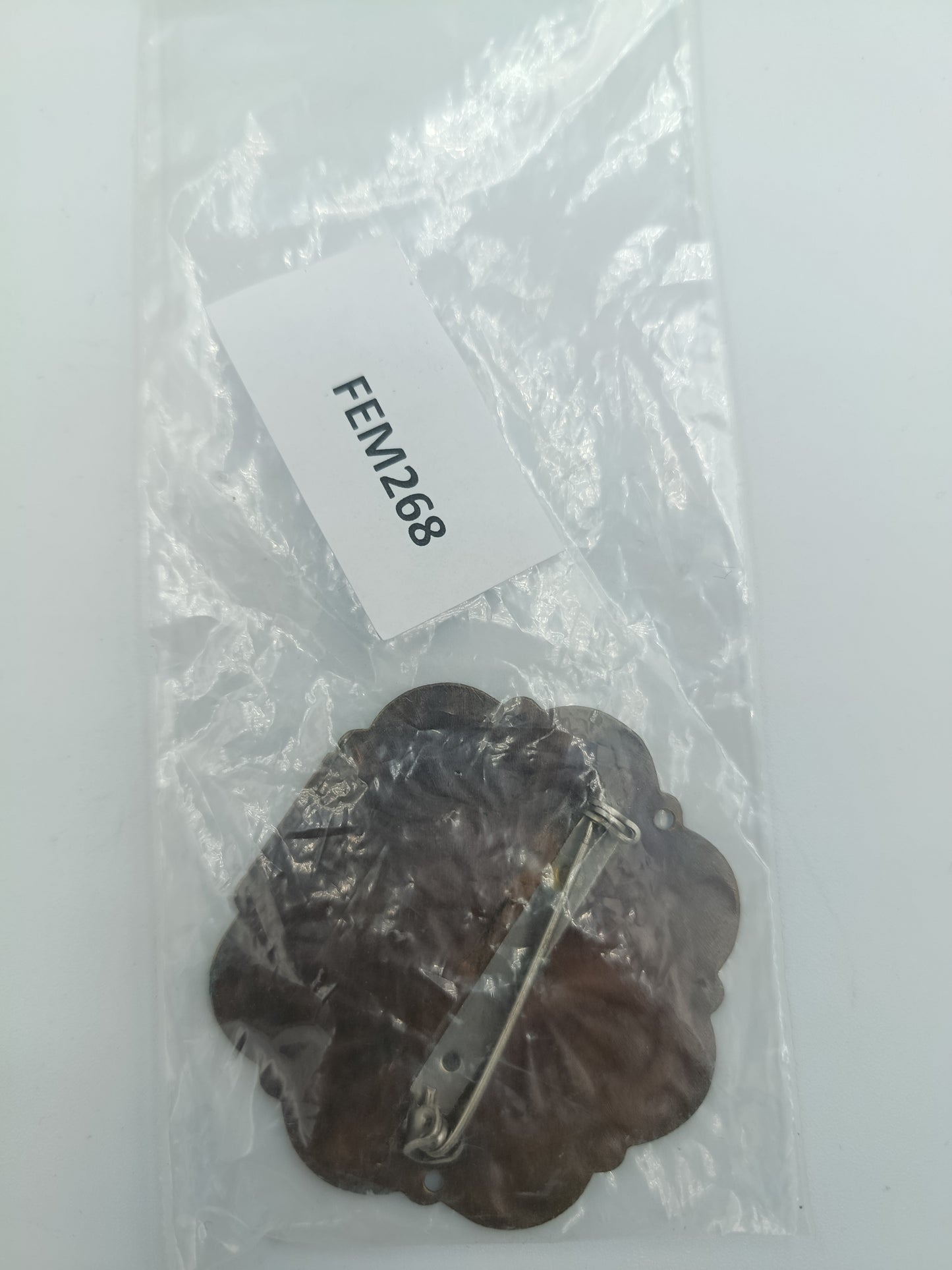 Antike Cloisonné-Brosche in Blau & Grün