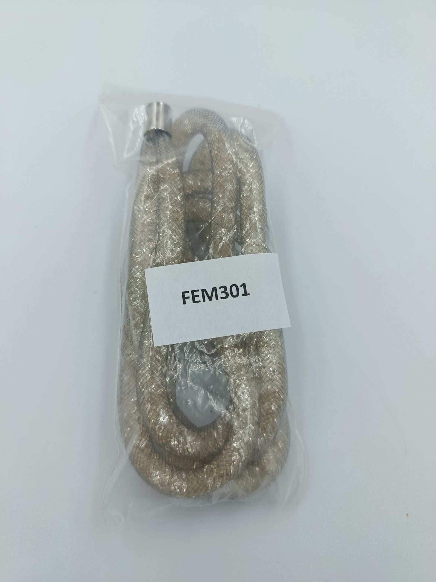 Glitzernde Mesh-Kette in Champagnergold mit Magnetverschluss