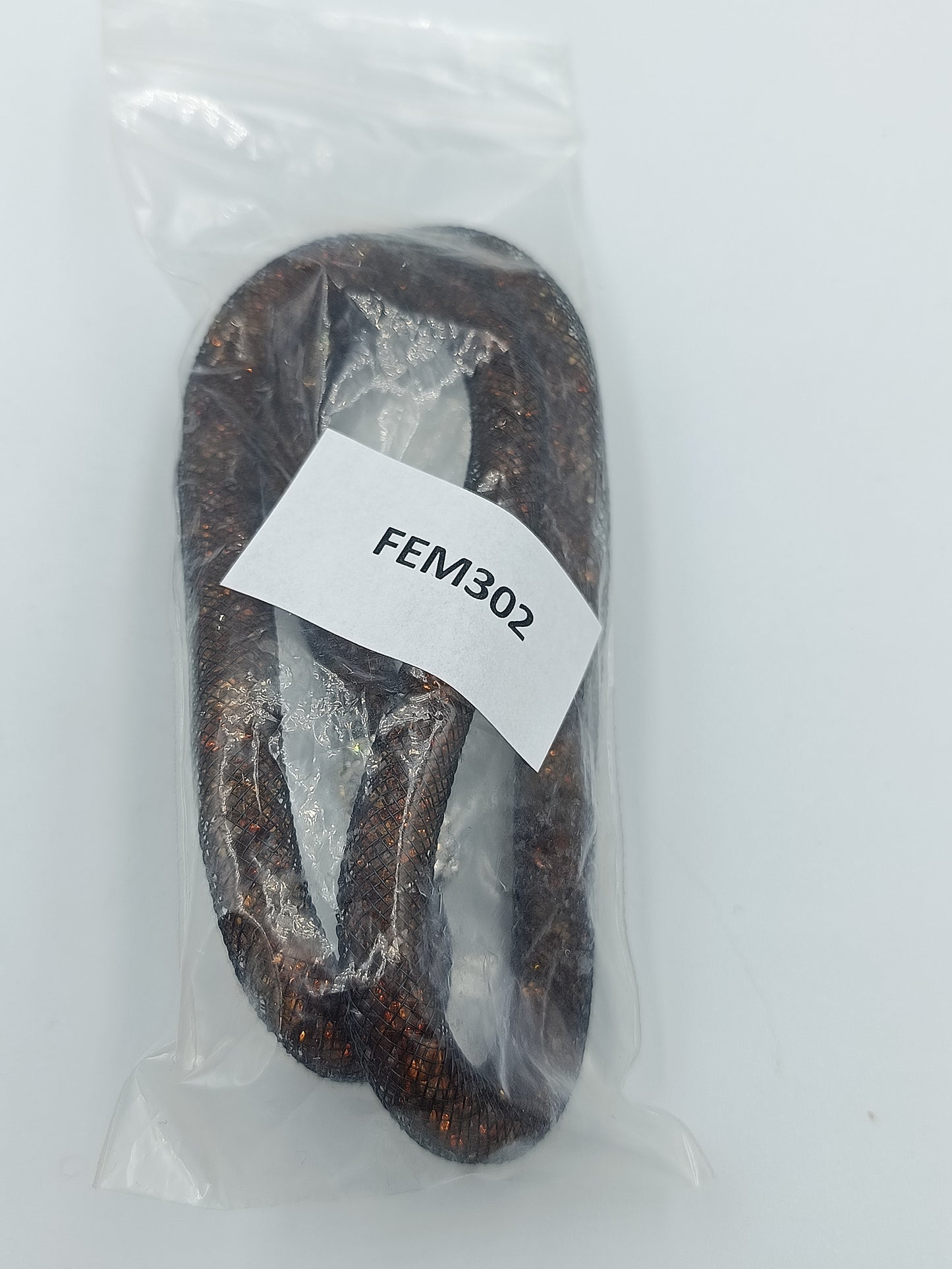 Funkelnde Mesh-Kette in Braun mit Strass-Magnetverschluss