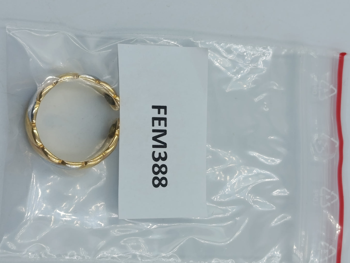 Bicolor-Ring verstellbar, Größe 54