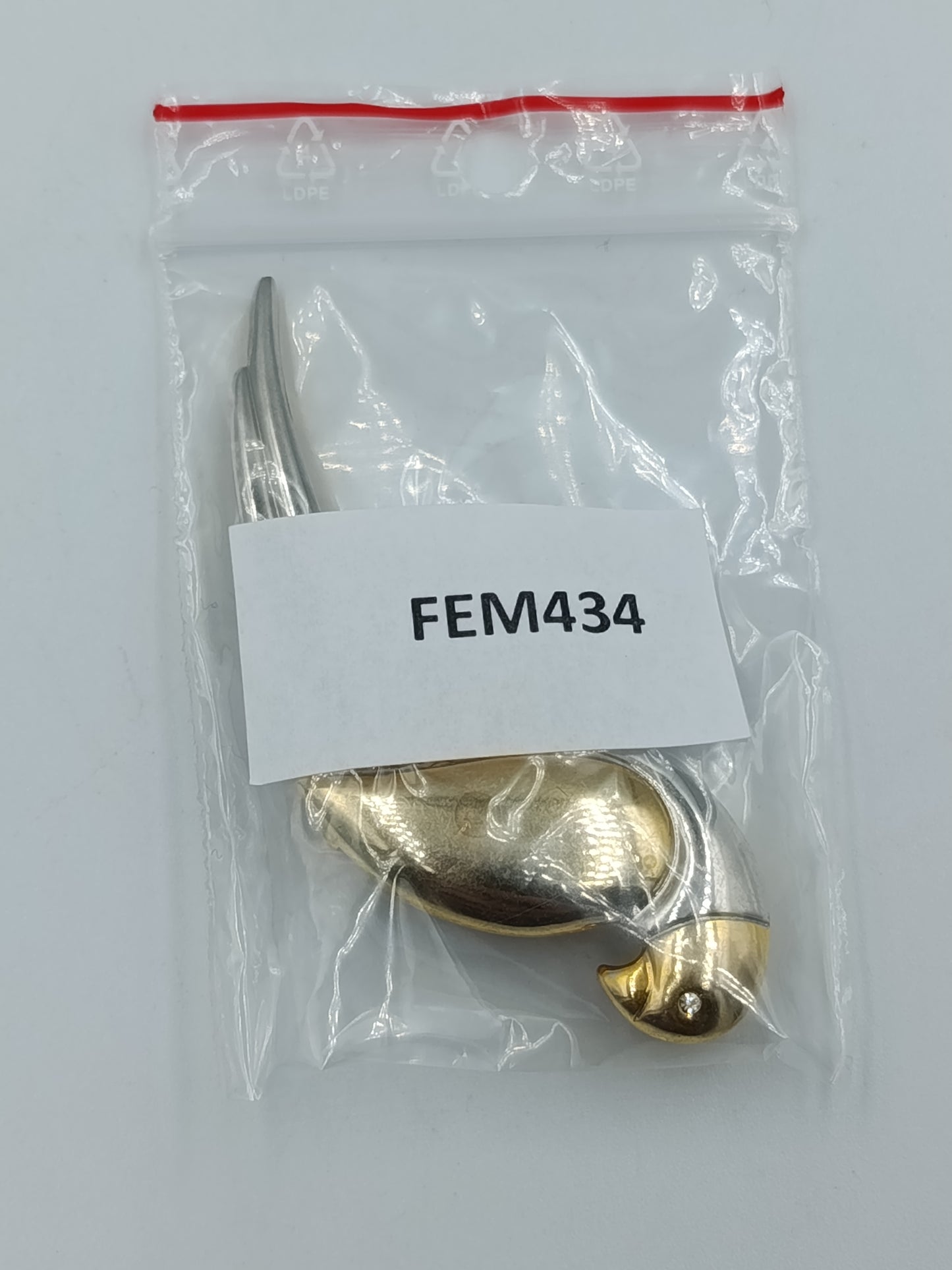 Vintage Papagei-Brosche