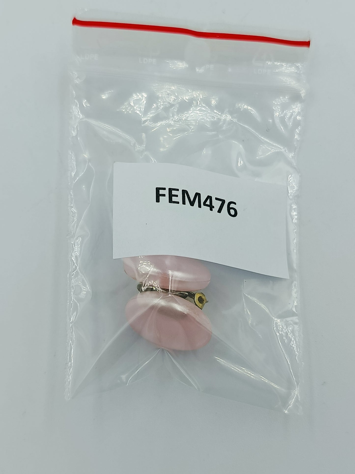 Vintage Ohrclips in zartem Rosa