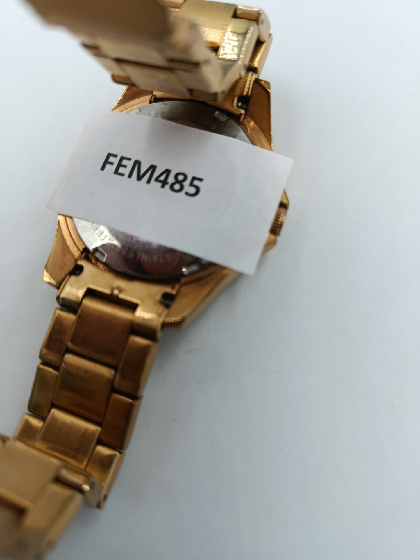 Fossil Damenuhr in Goldoptik mit Strassbesatz