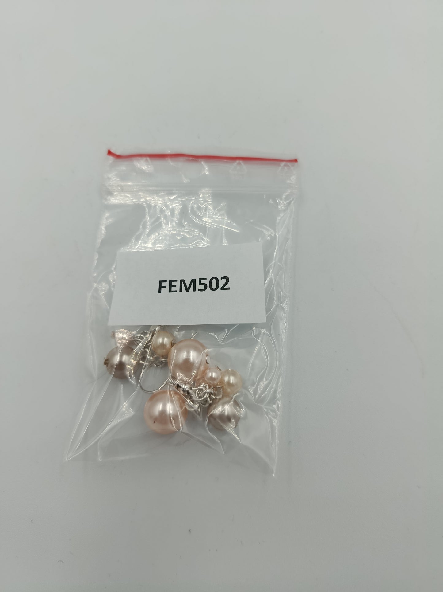 Perlenohrringe in Champagner und Rosé