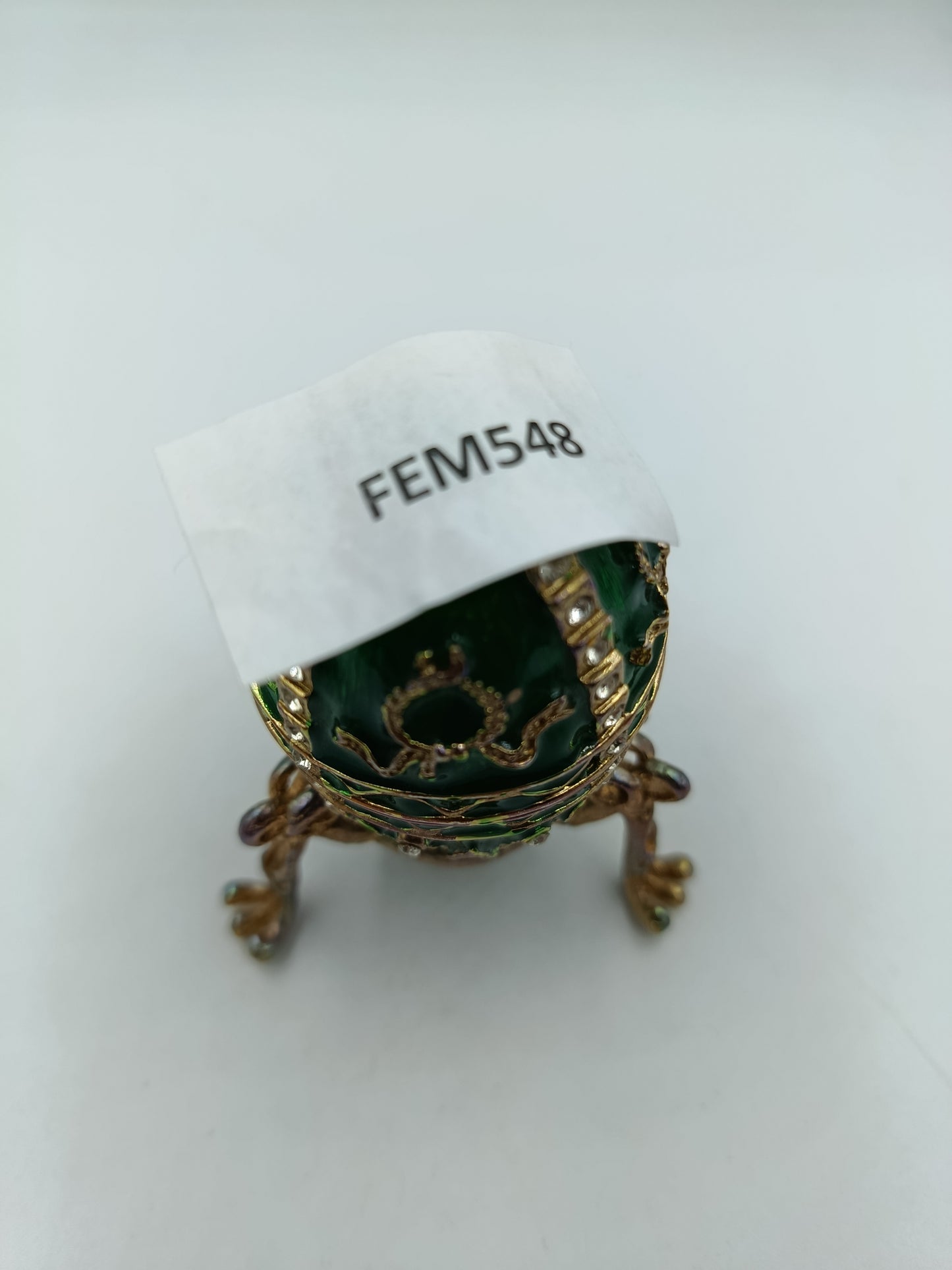 Edle grüne Fabergé-Stil Schatulle