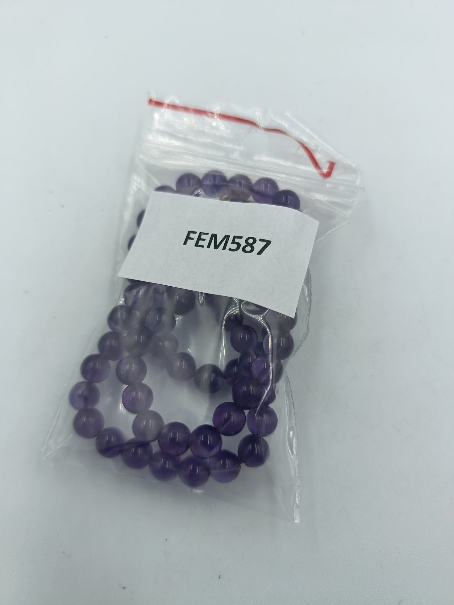 Halskette mit runden Amethystperlen