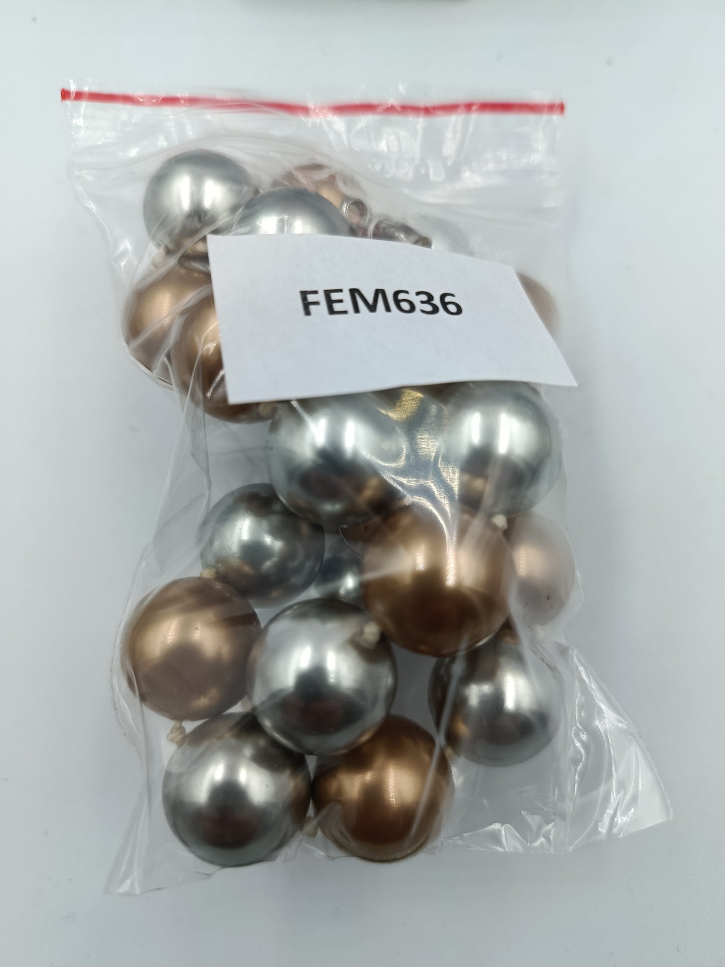 Statement Kette in Silber Gold Perlenoptik Vintage Design