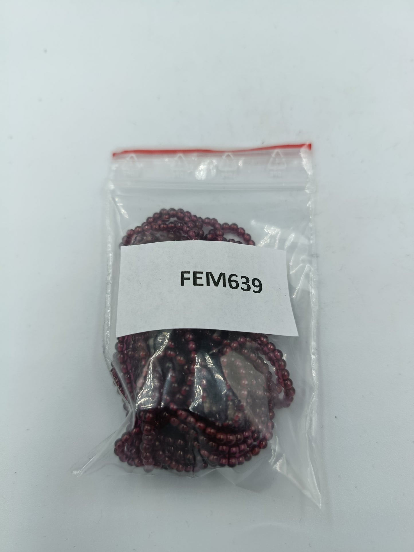 Mehrreihige Granatkette mit 925 Silberverschluss