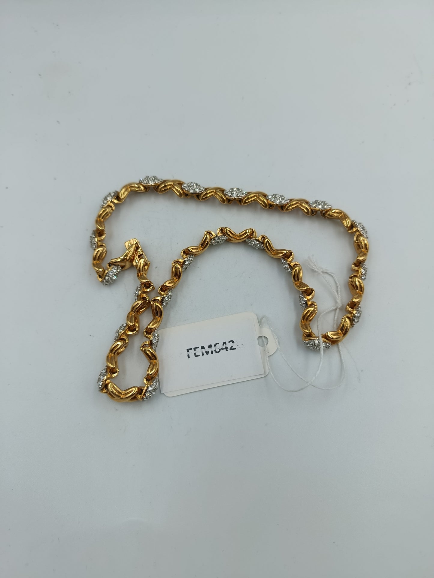 Swarovski Halskette in Goldoptik mit Kristallbesatz