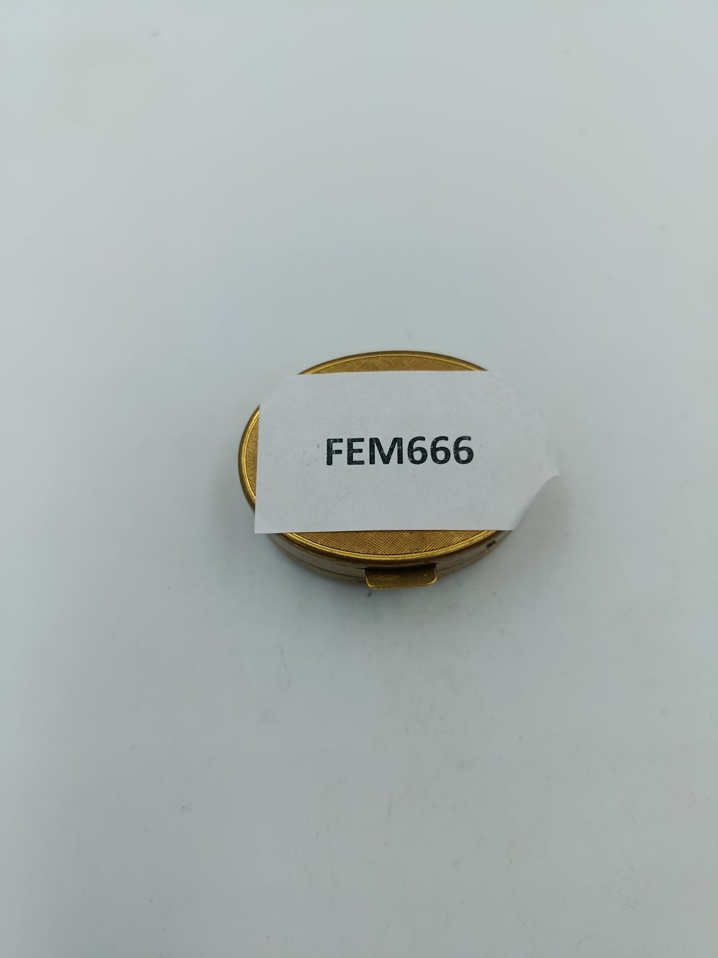 Kleine runde Schmuckdose Metall Goldfarben