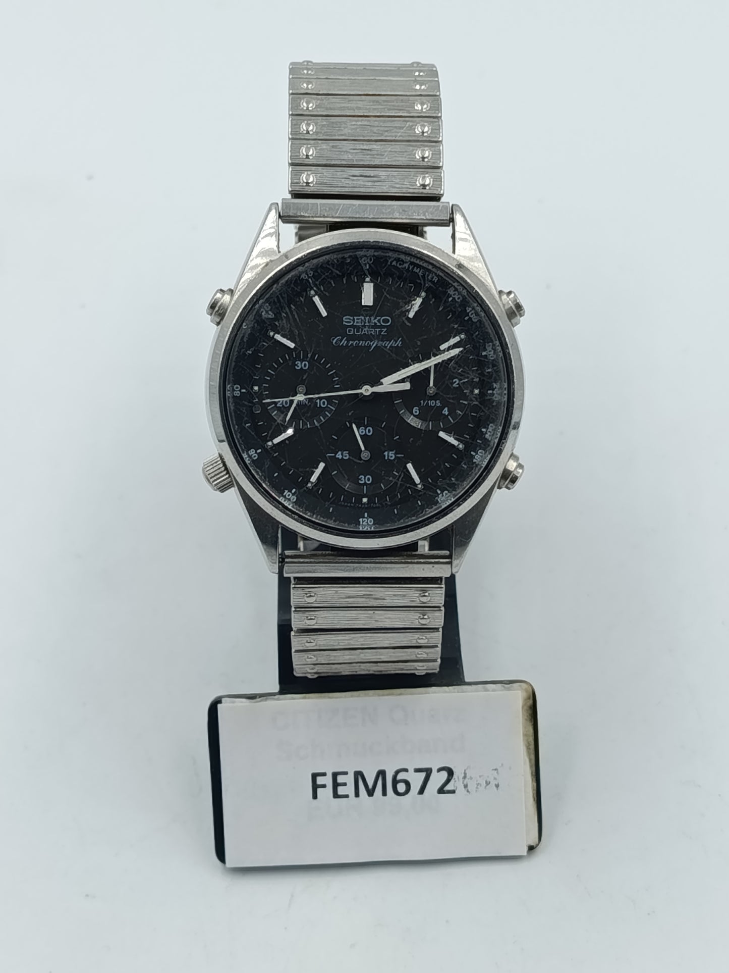 Seiko Herren Chronograph Quartz mit elastischem Armband