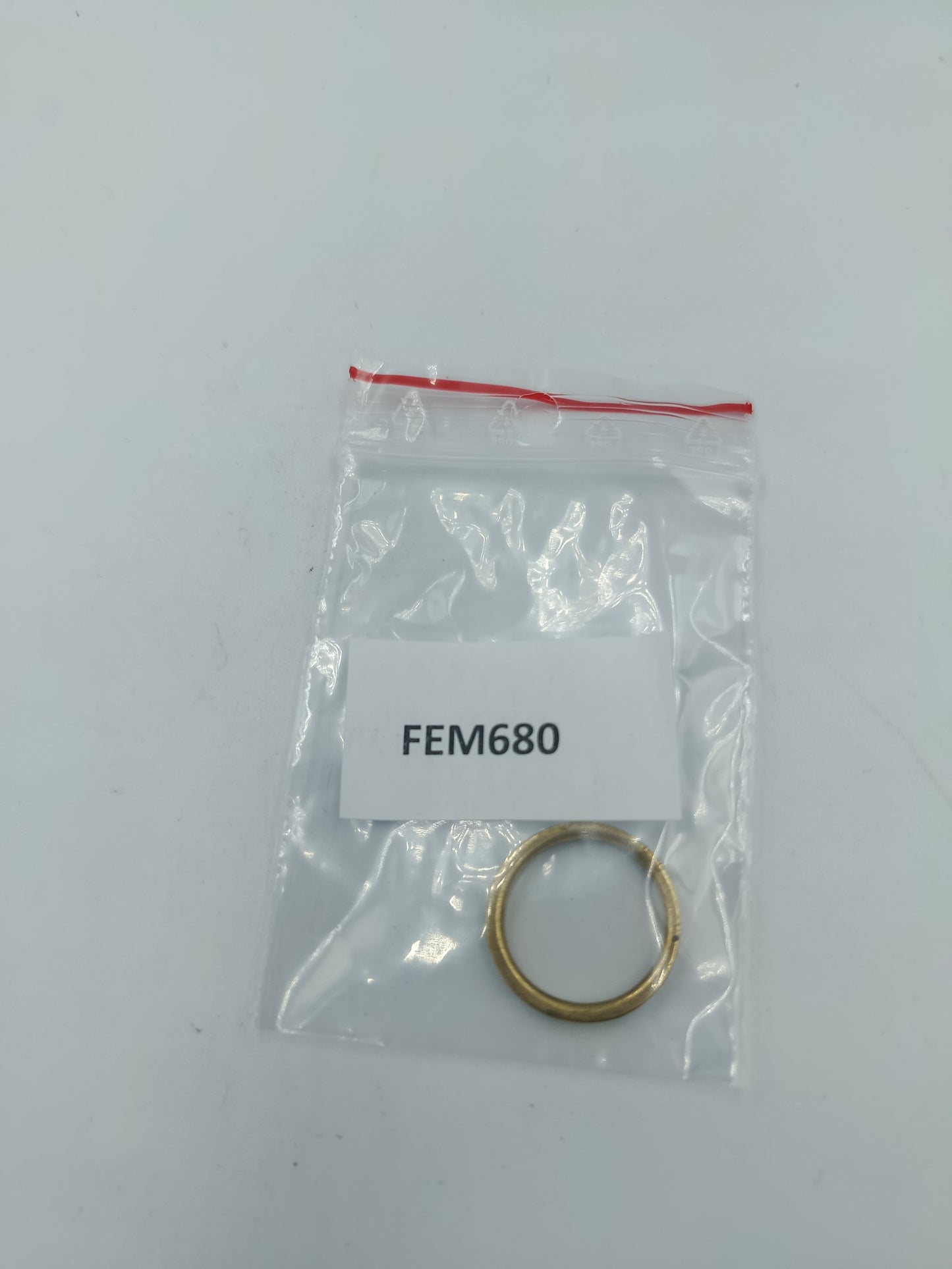 Vintage Messingring mit cremefarbener Einlage