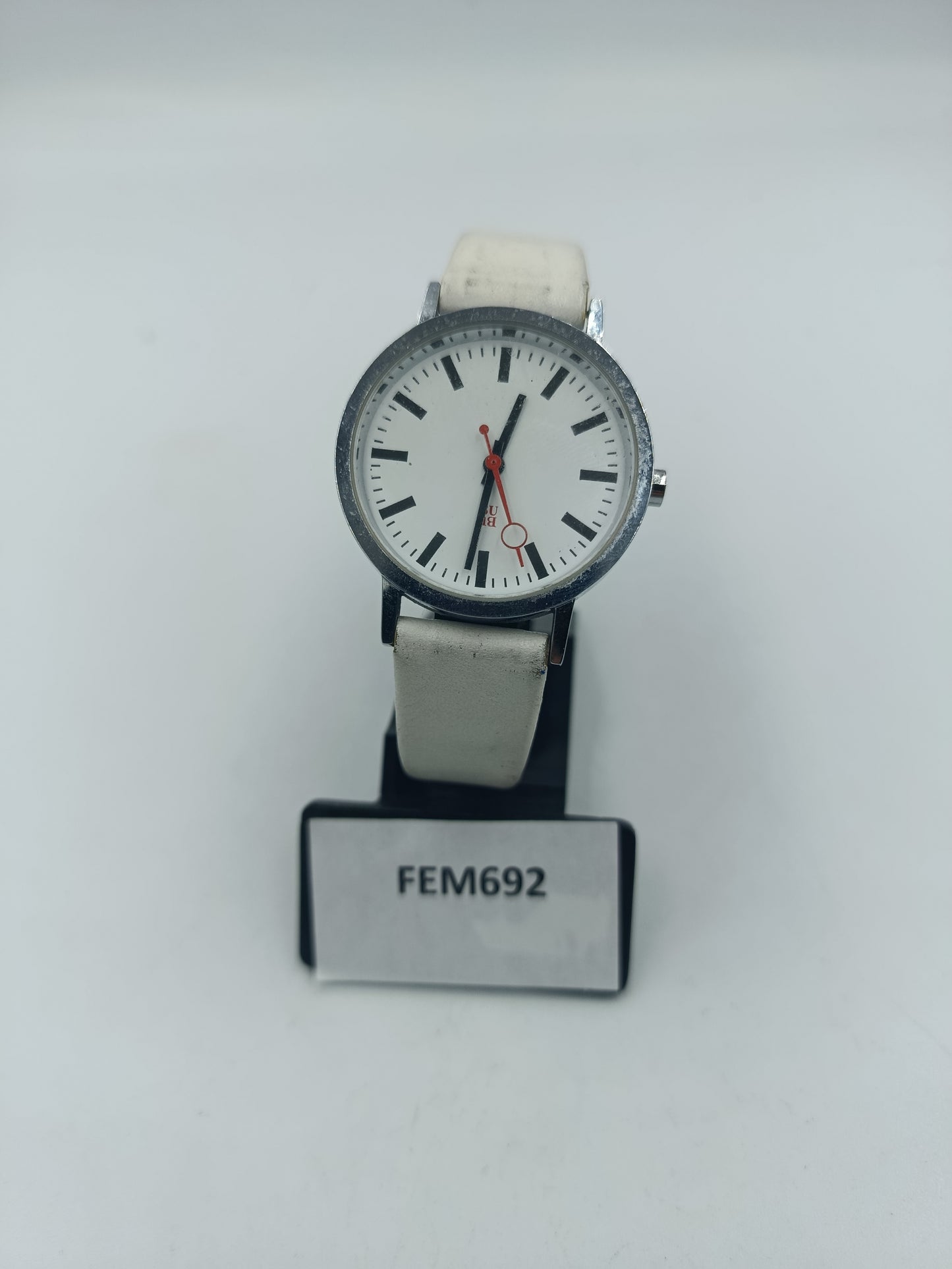 BU Herren und Damen Armbanduhr Minimalistisch Weiß Silber Quartz