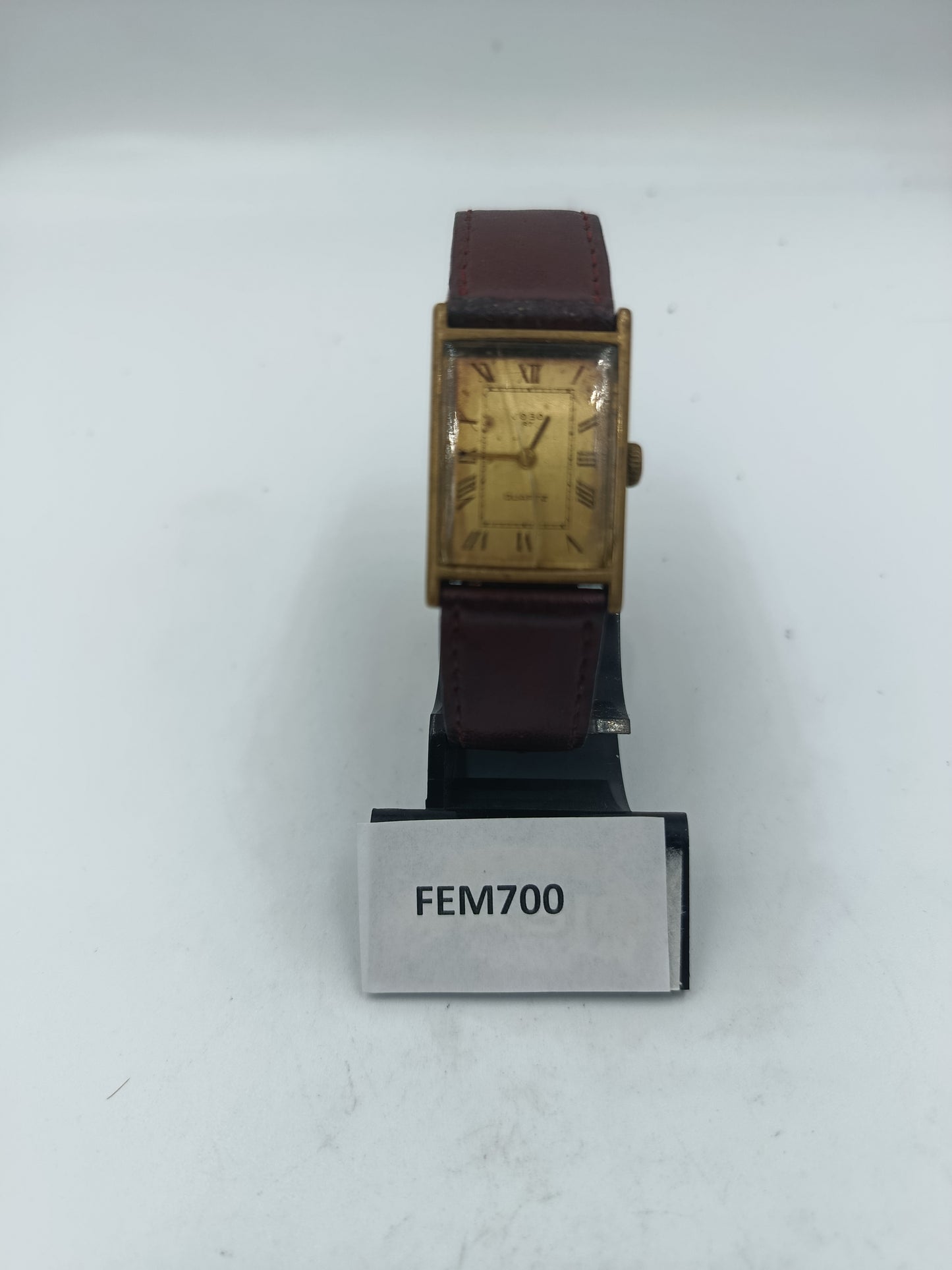 Lebo Herrenarmbanduhr Gold Rechteckig Quartz Vintage